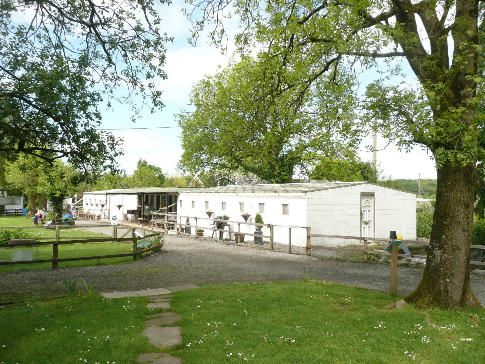View with 2 blocks of Falcon Breeding Aviaries