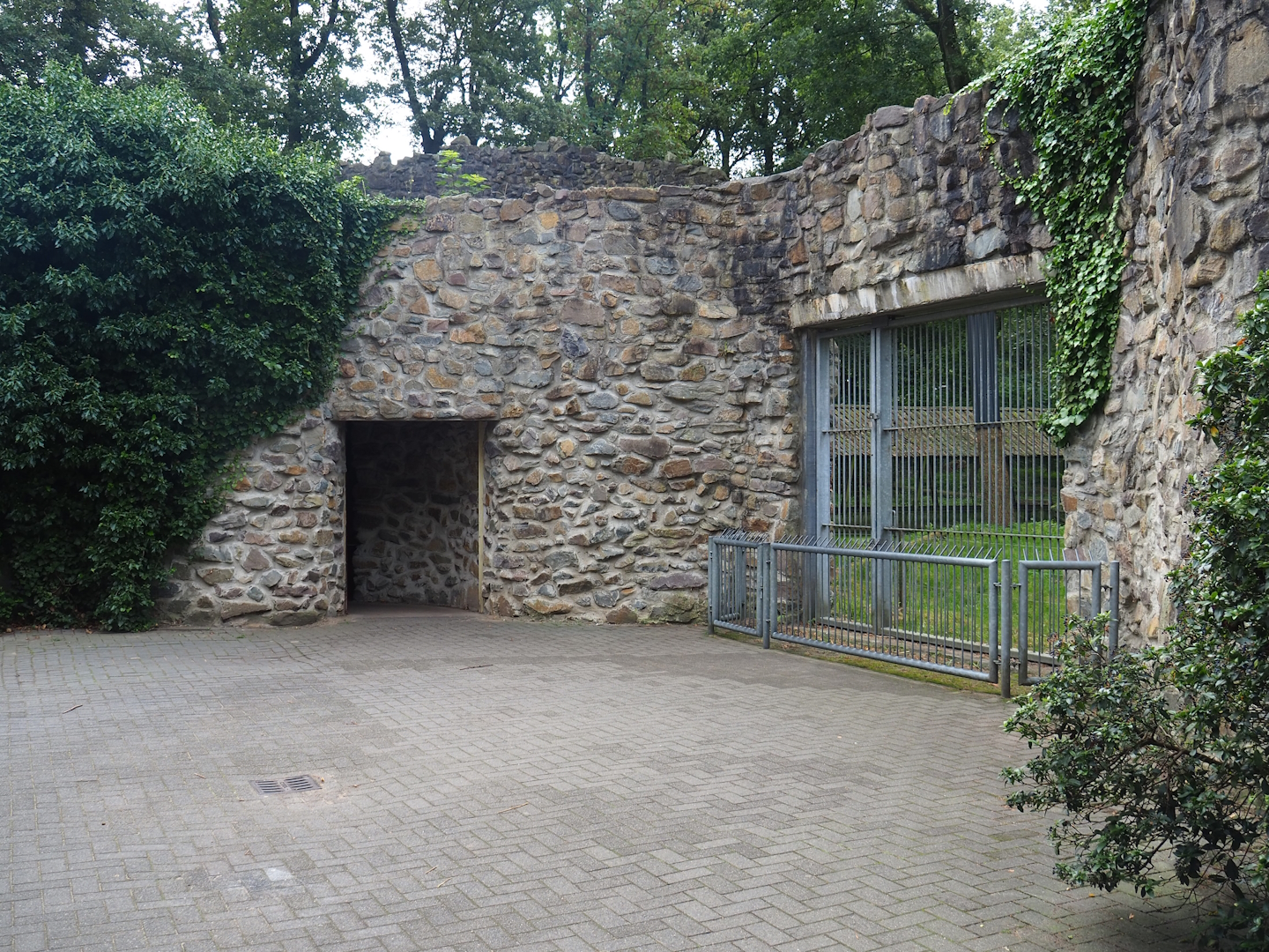 Viewing area for smaller Amur tiger exhibit and access to Amur tiger viewing tunnel, 2023-08-17
