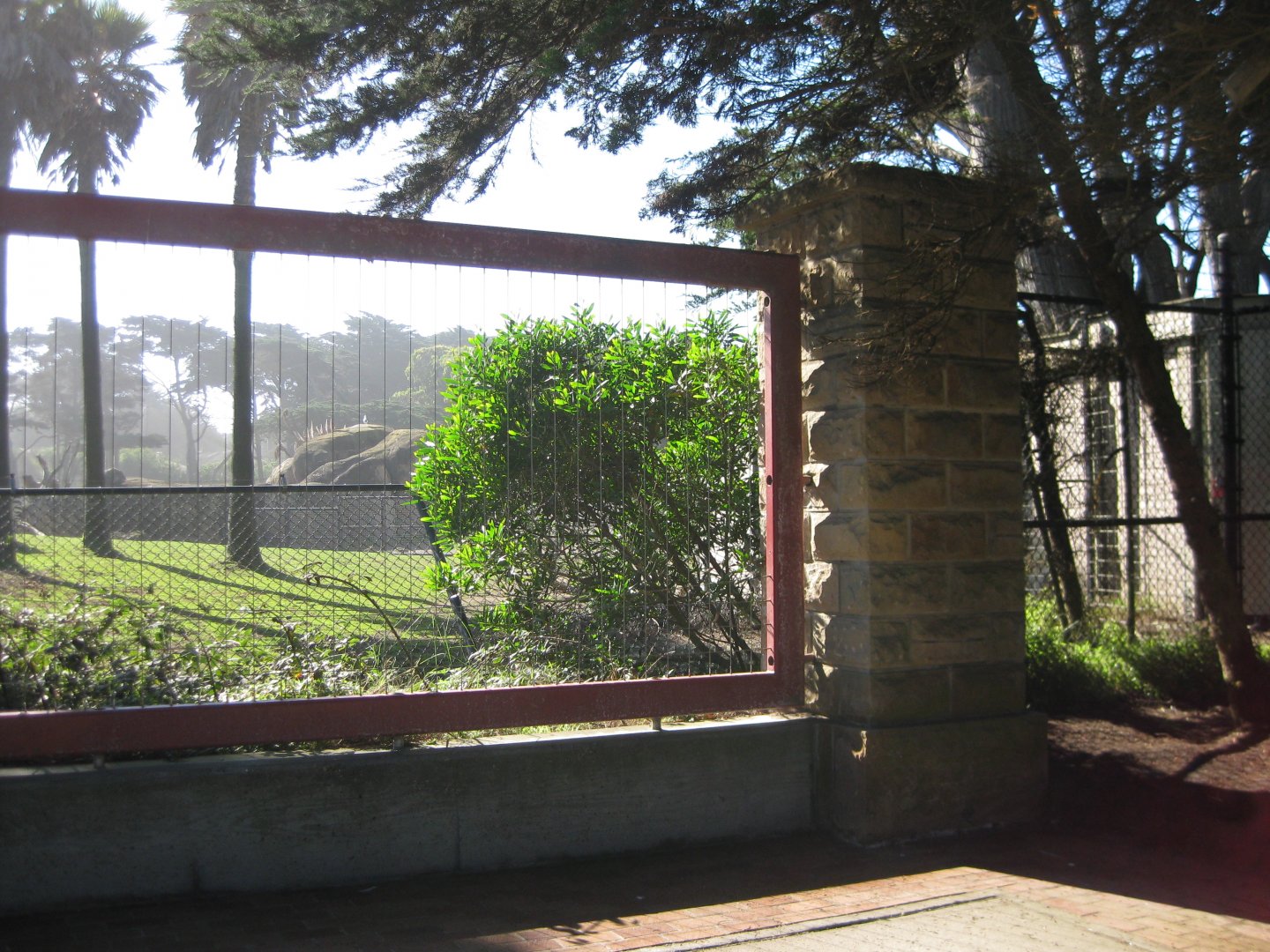 Viewing area outside entrance