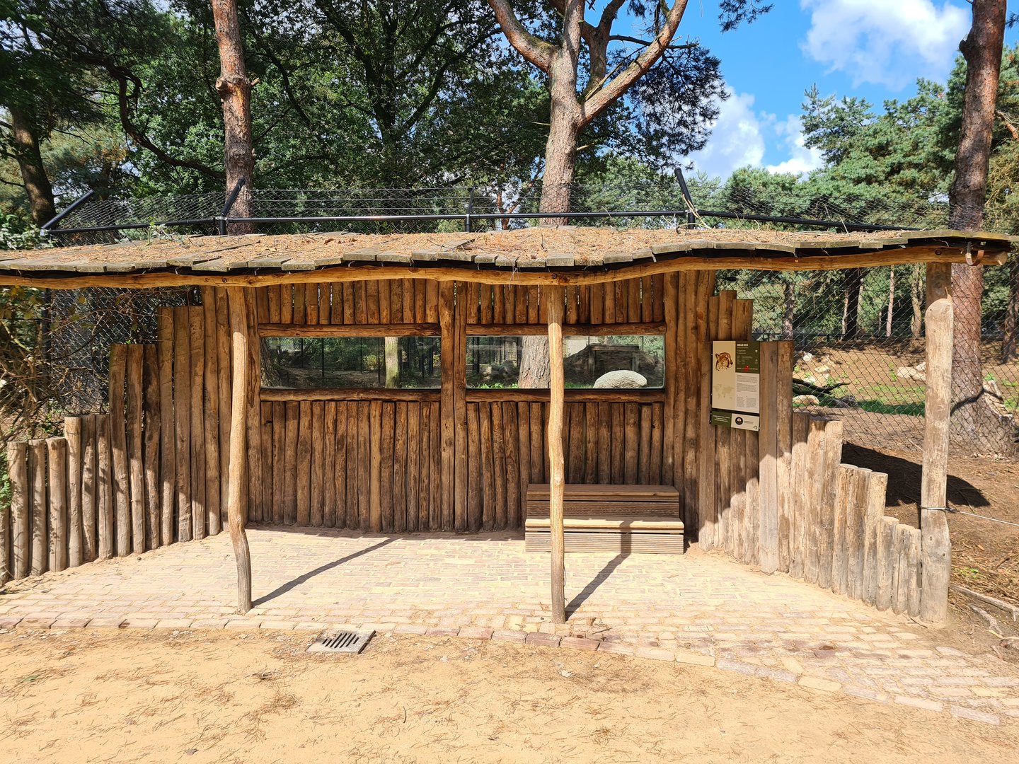 Viewing hut into second New Chaatah enclosure