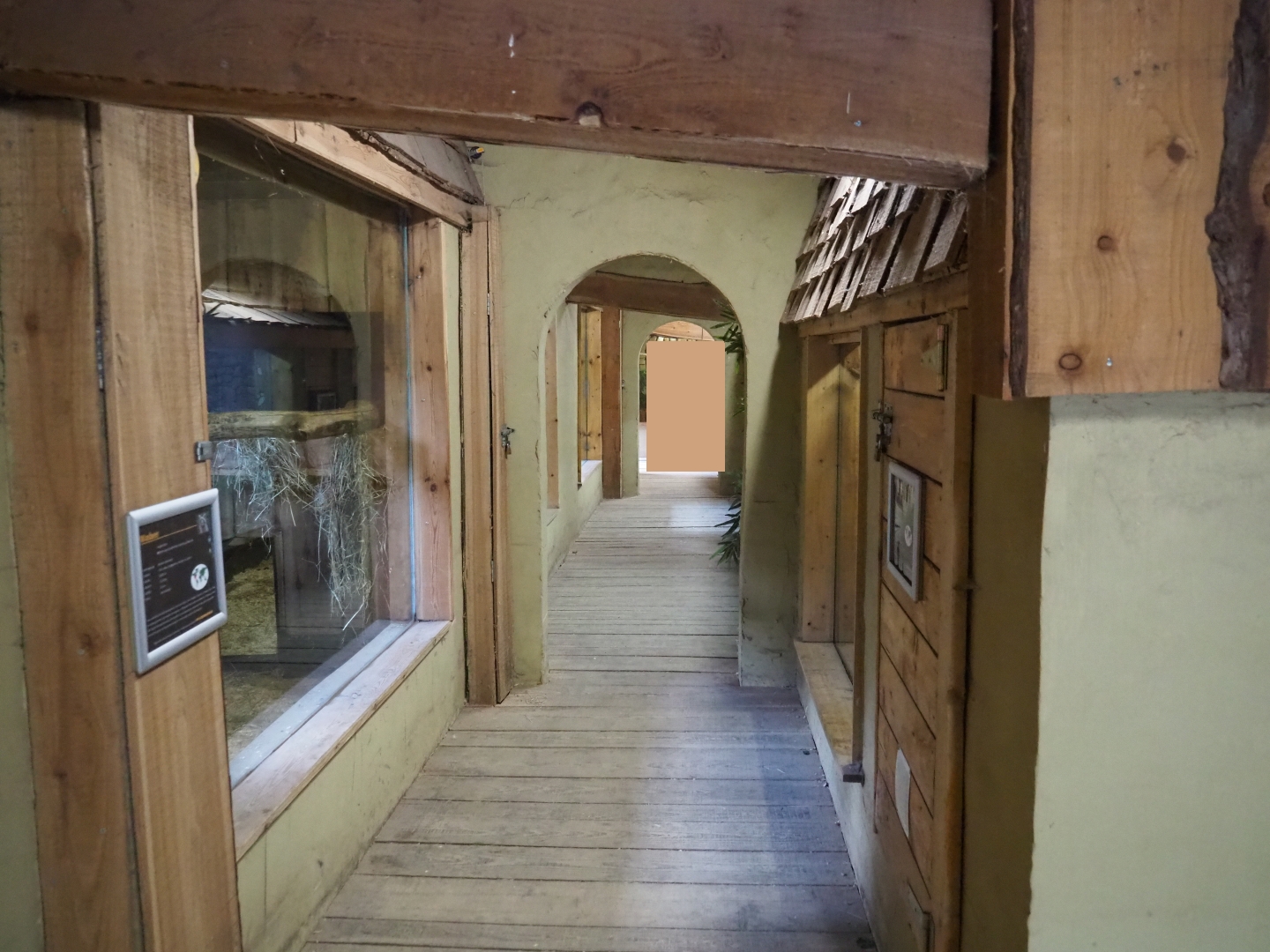 Viewing inside the small mammal barn