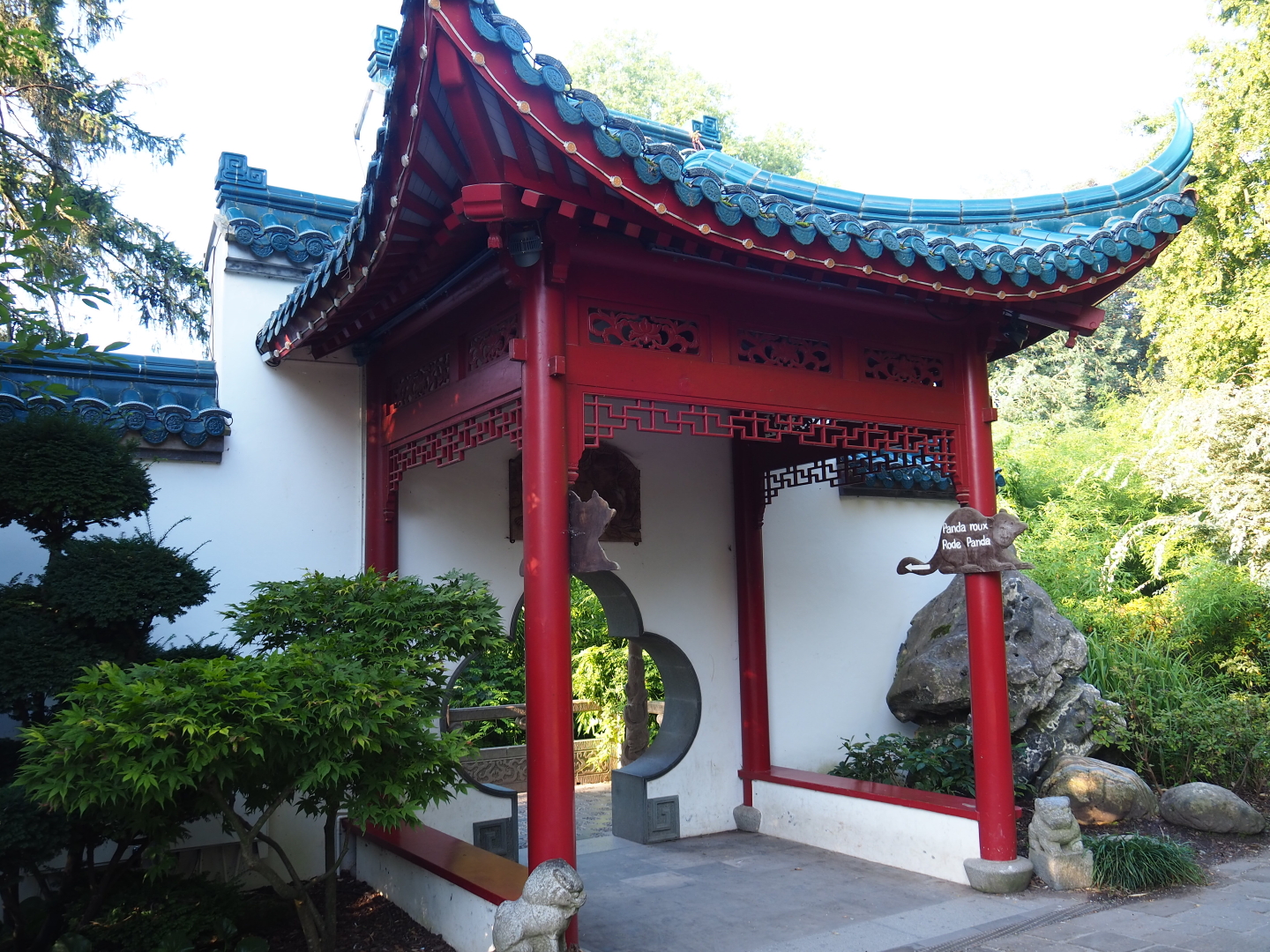 Viewing pavilion for the hillside Nepalese red panda exhibit, 2021-09-03