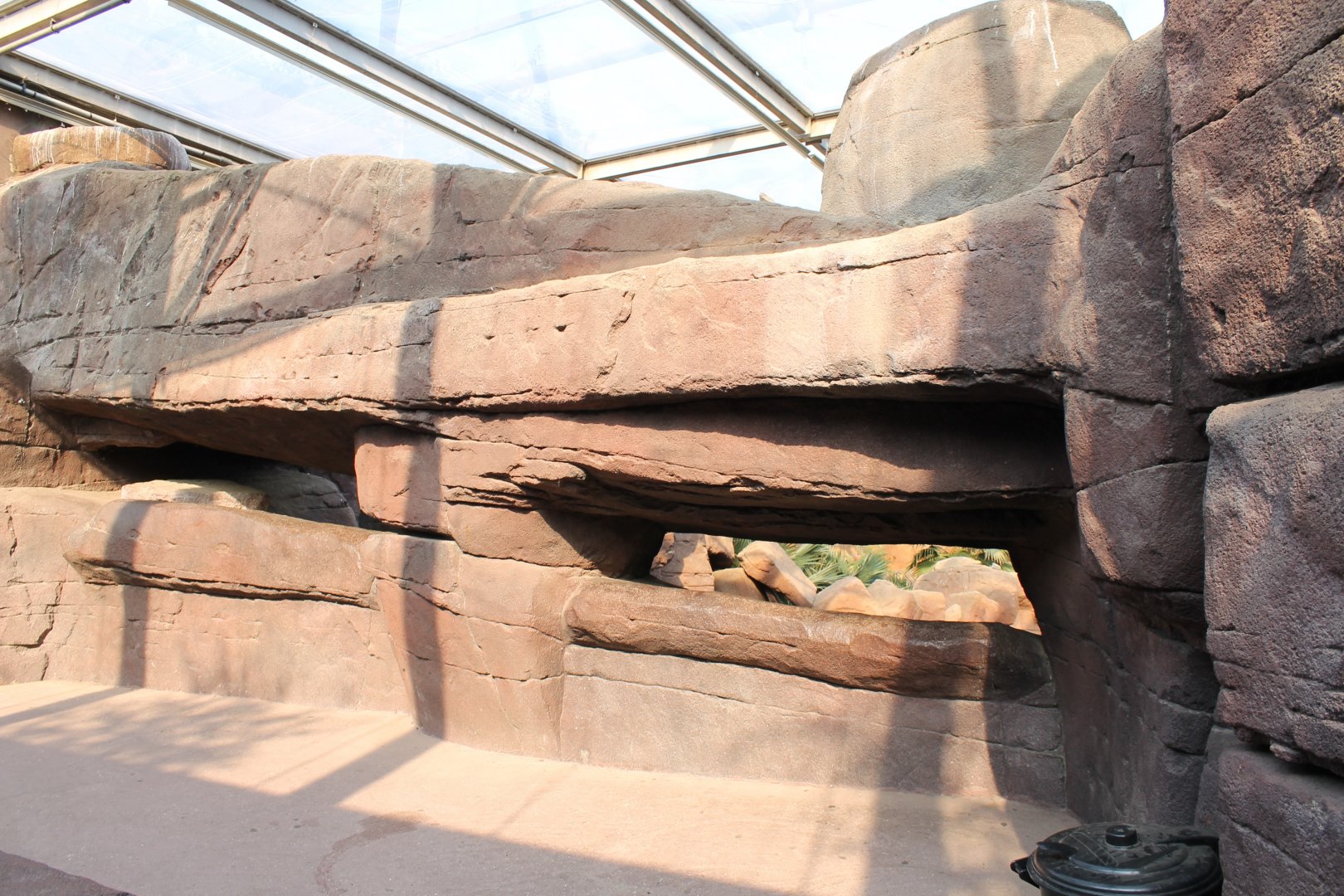 Viewing-slits Bighorn sheep enclosure