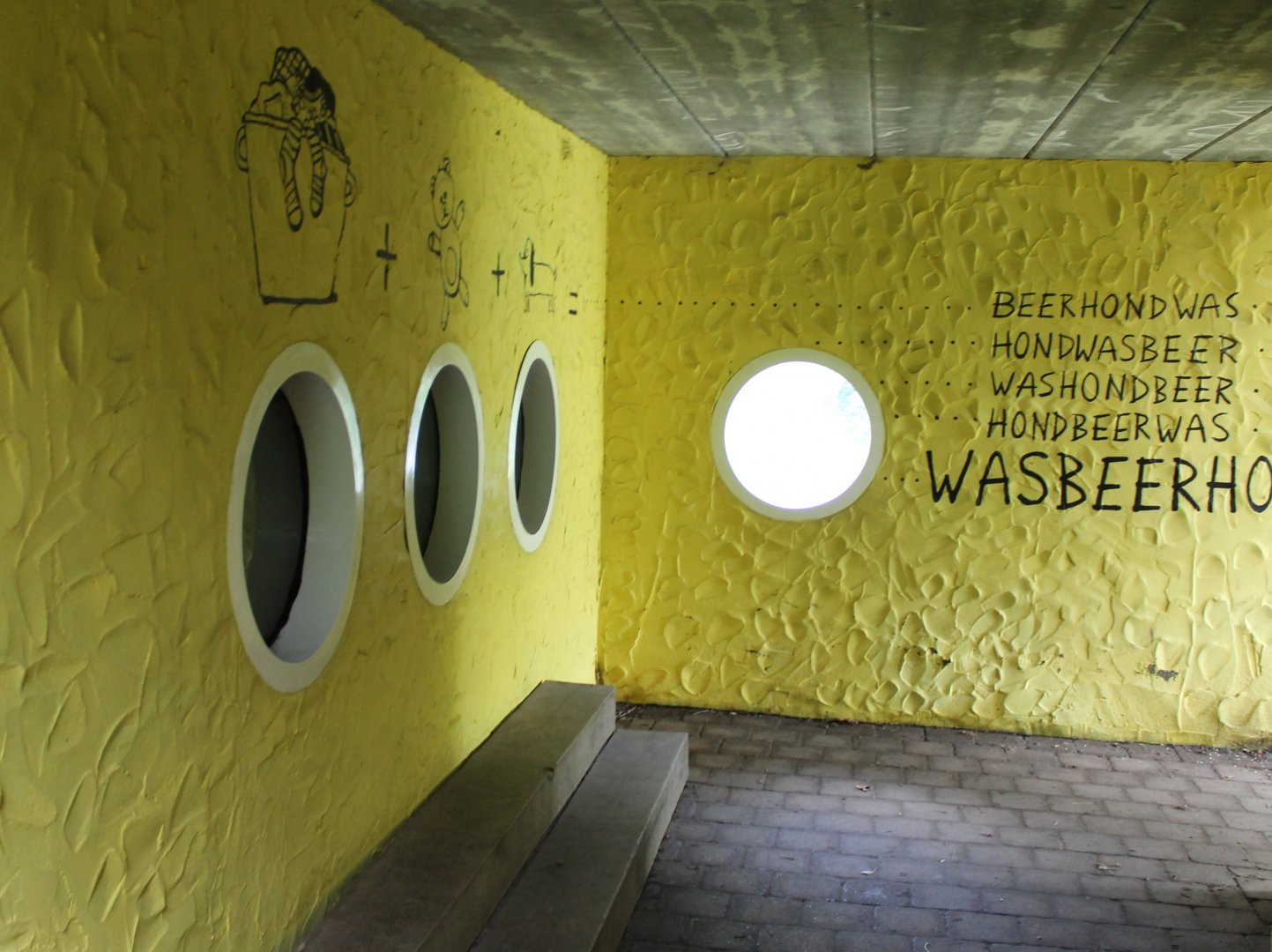 Viewing-windows Raccoon dog-burrow