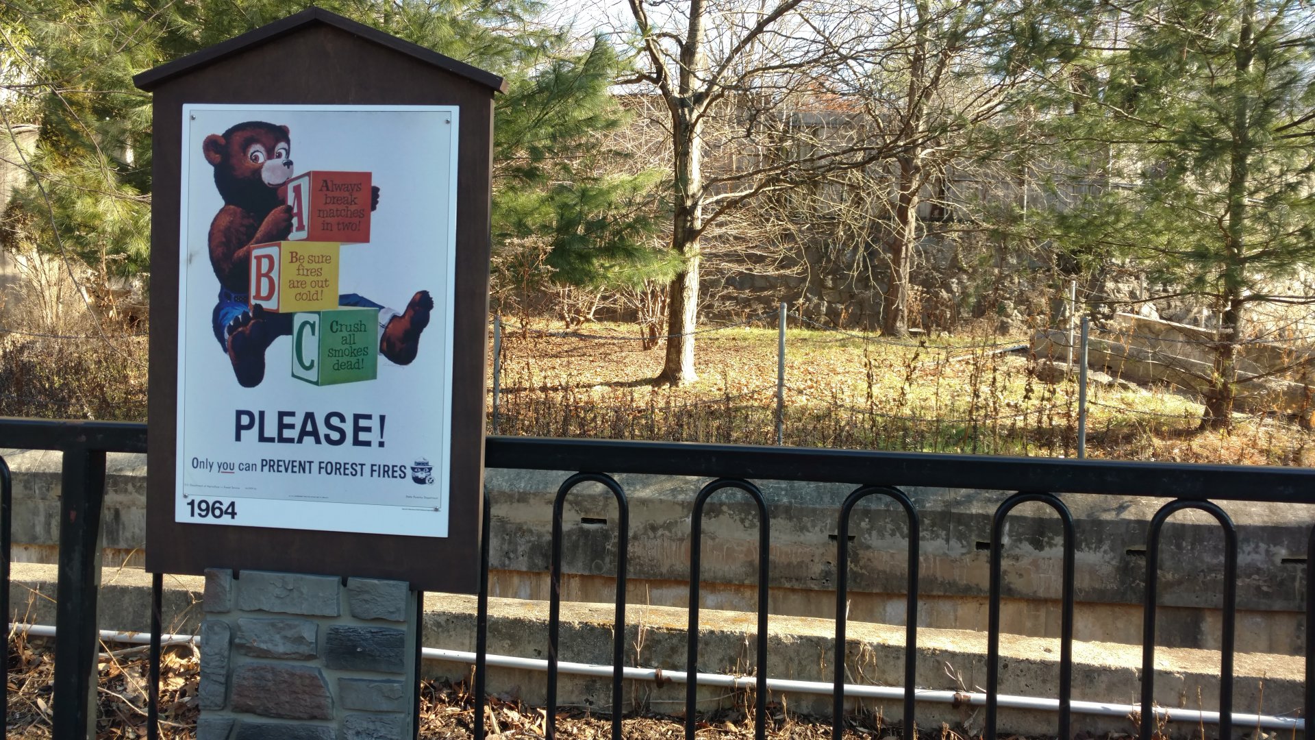 Vintage 1966 Smokey Poster in Front of His Former Yard