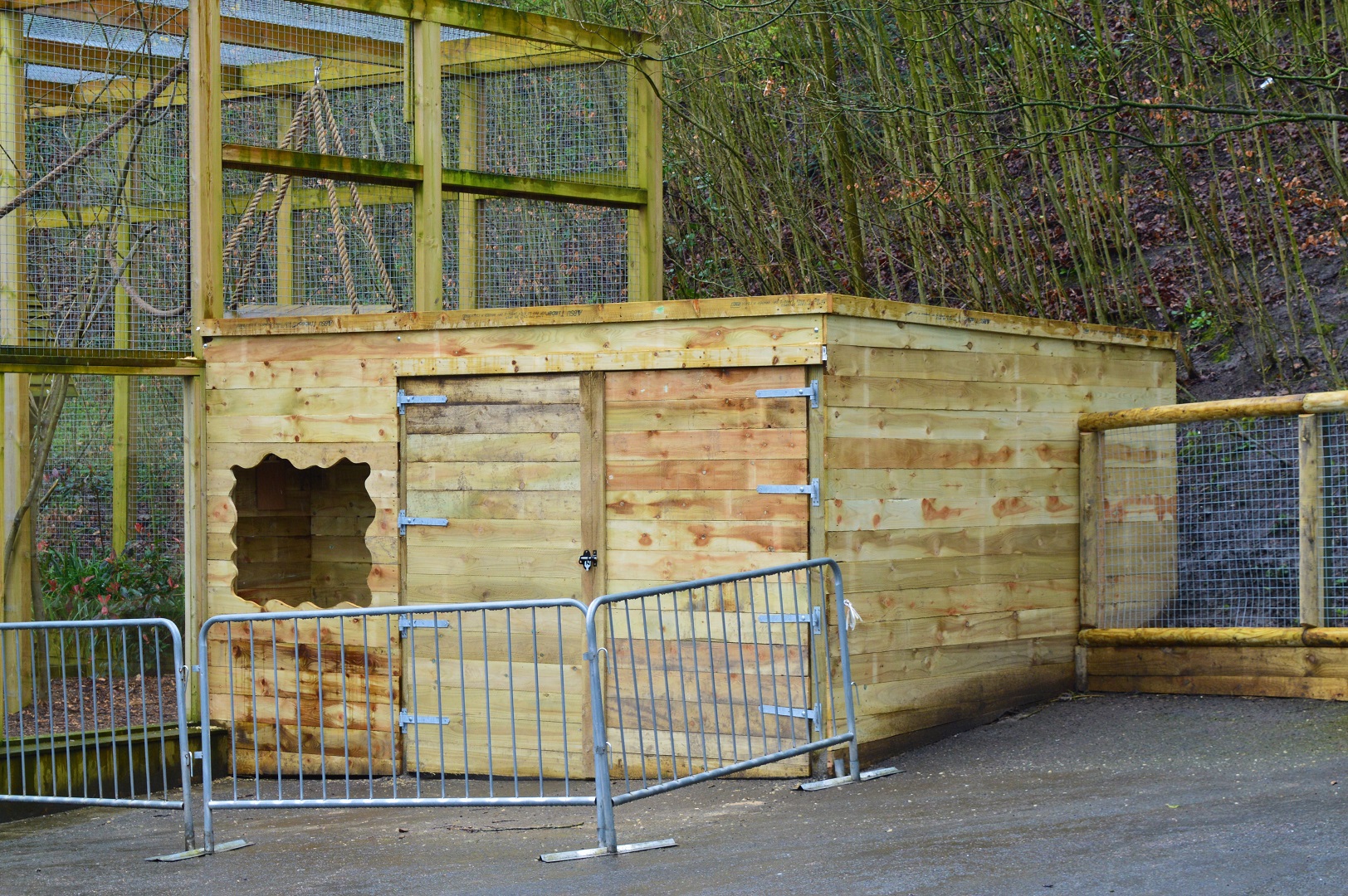 Visitor conservation area under construction