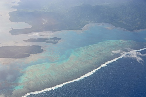 Viti Levu coast  + reef.   Fiji
