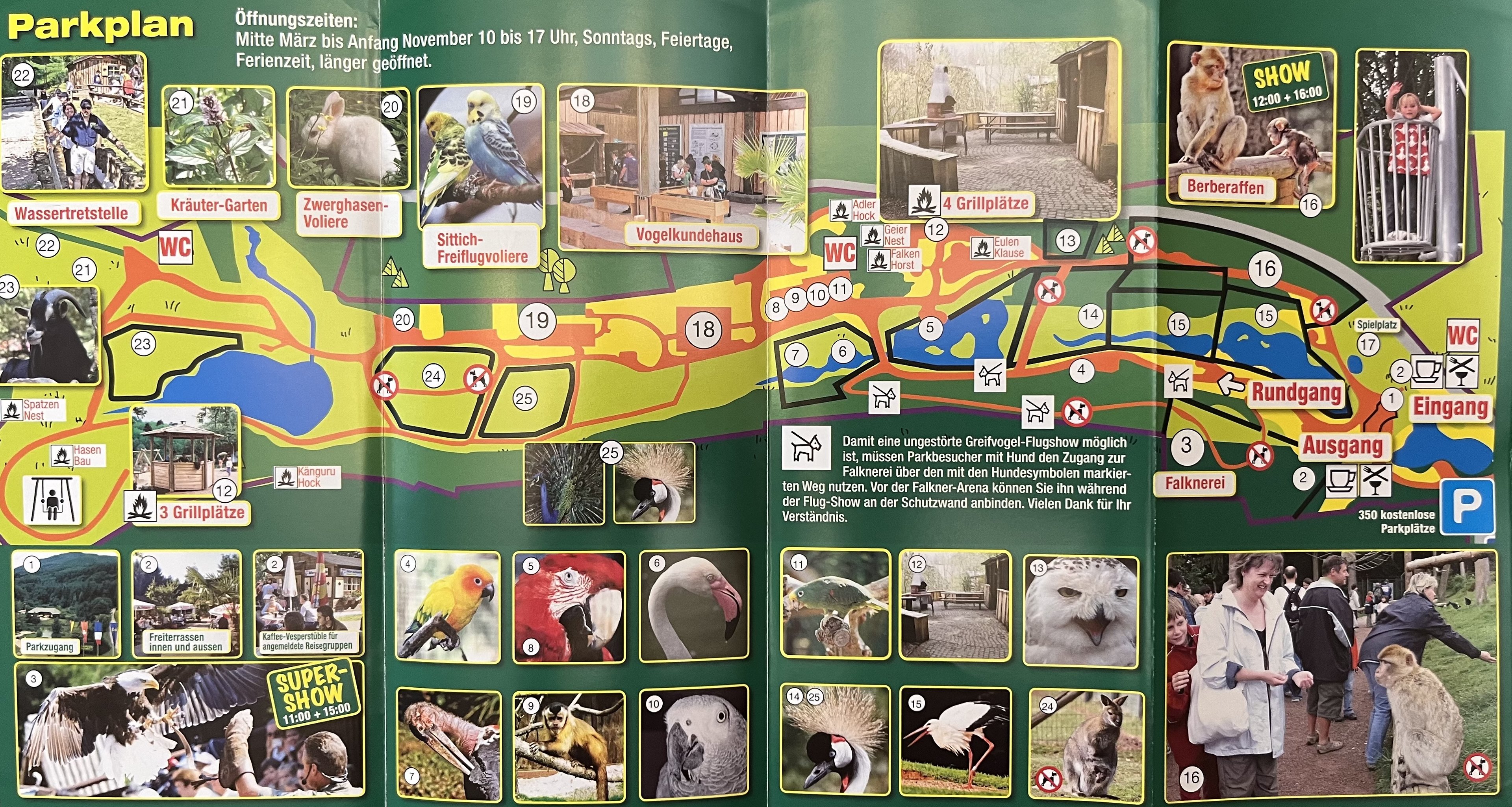 Vogelpark Steinen Map - 2015