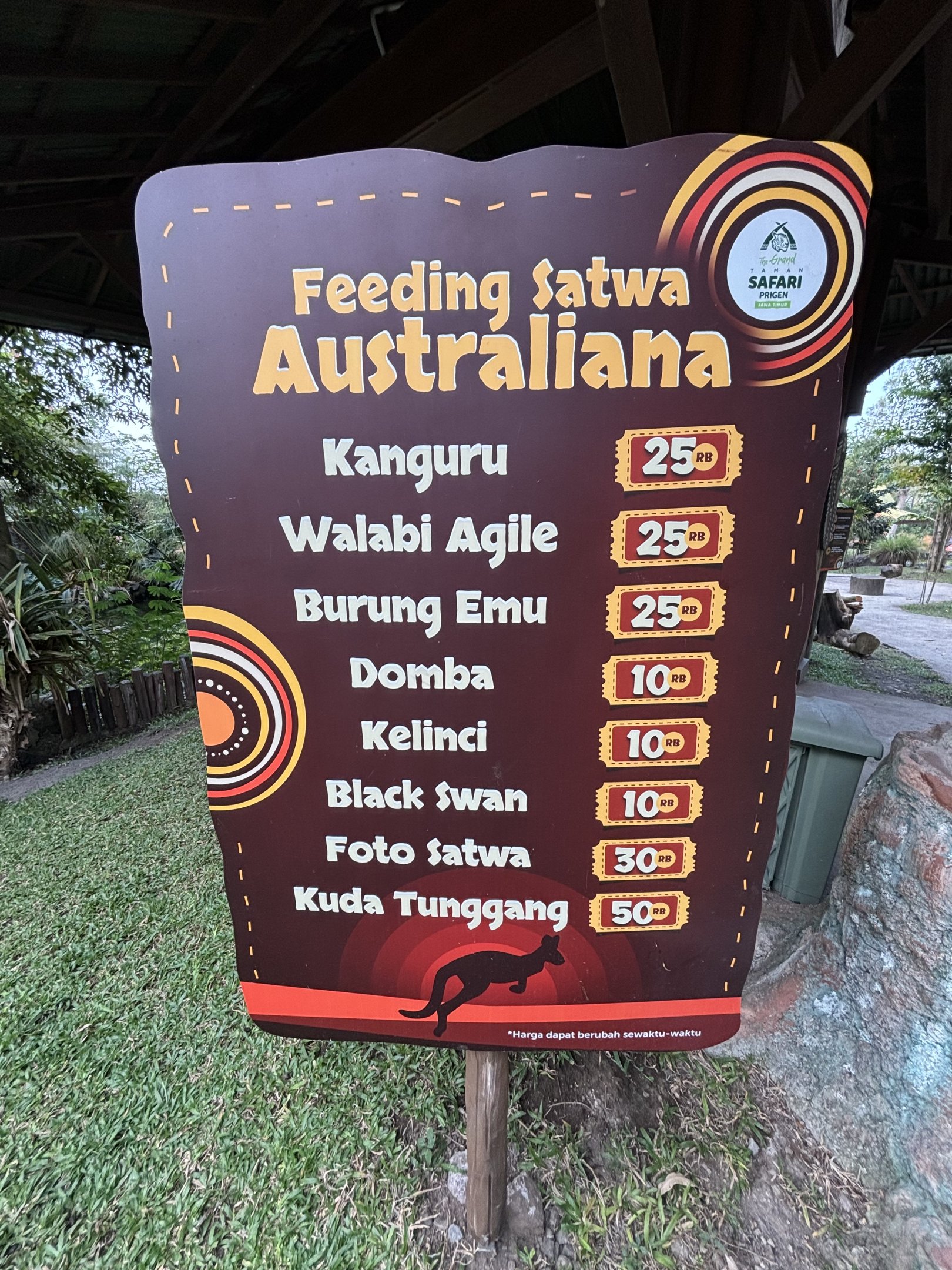 Walk-through Macropod Exhibit #1 Sign