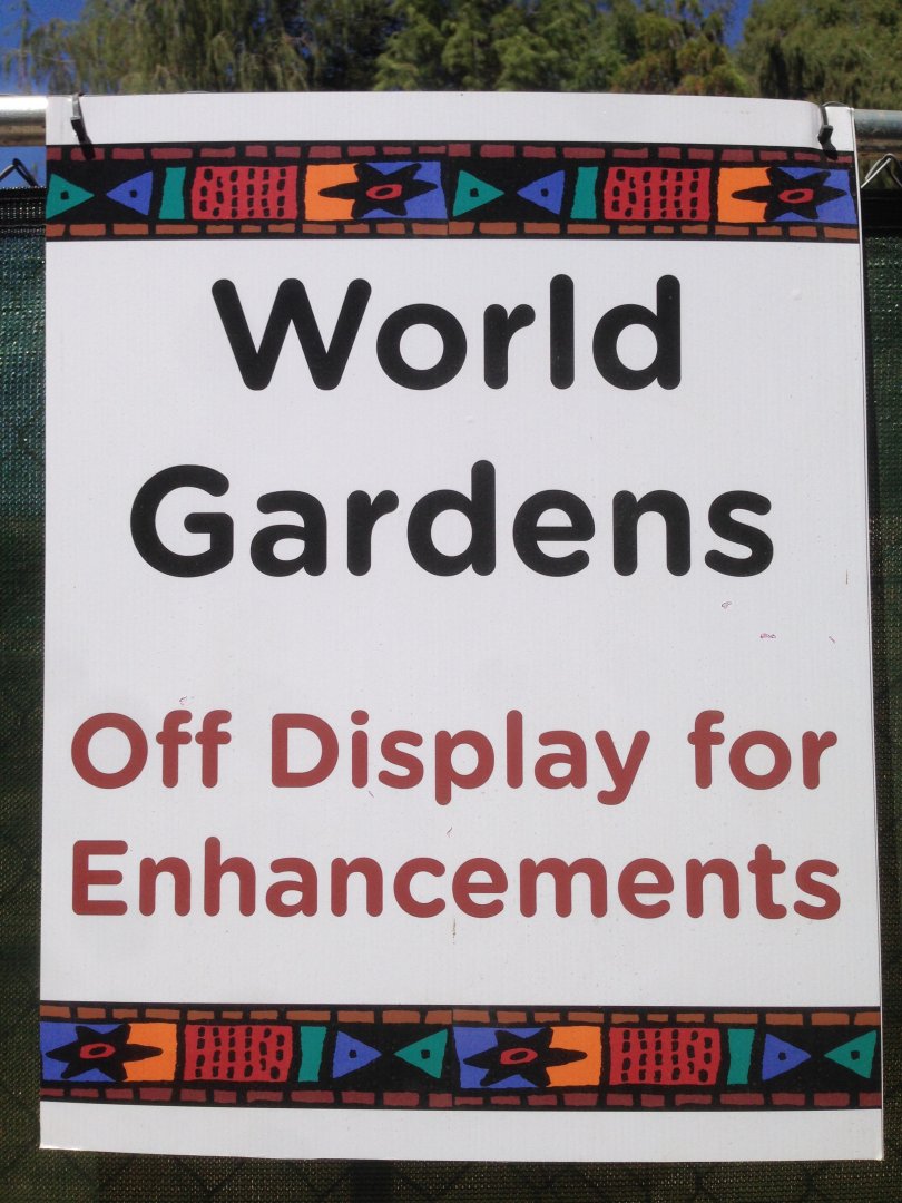 Walkabout Austarlia - World of Gardens Sign