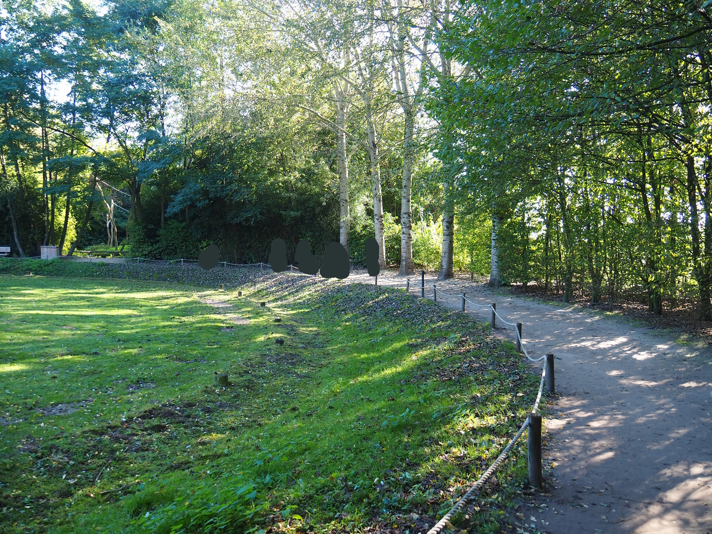 Walkway alongside Bactrian camel paddock, 2022-10-09