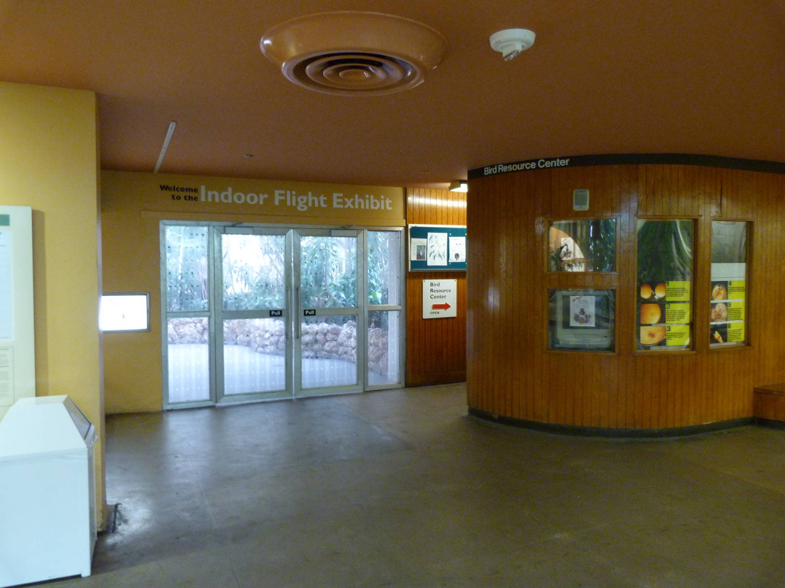 Walkway around outside bird exhibits