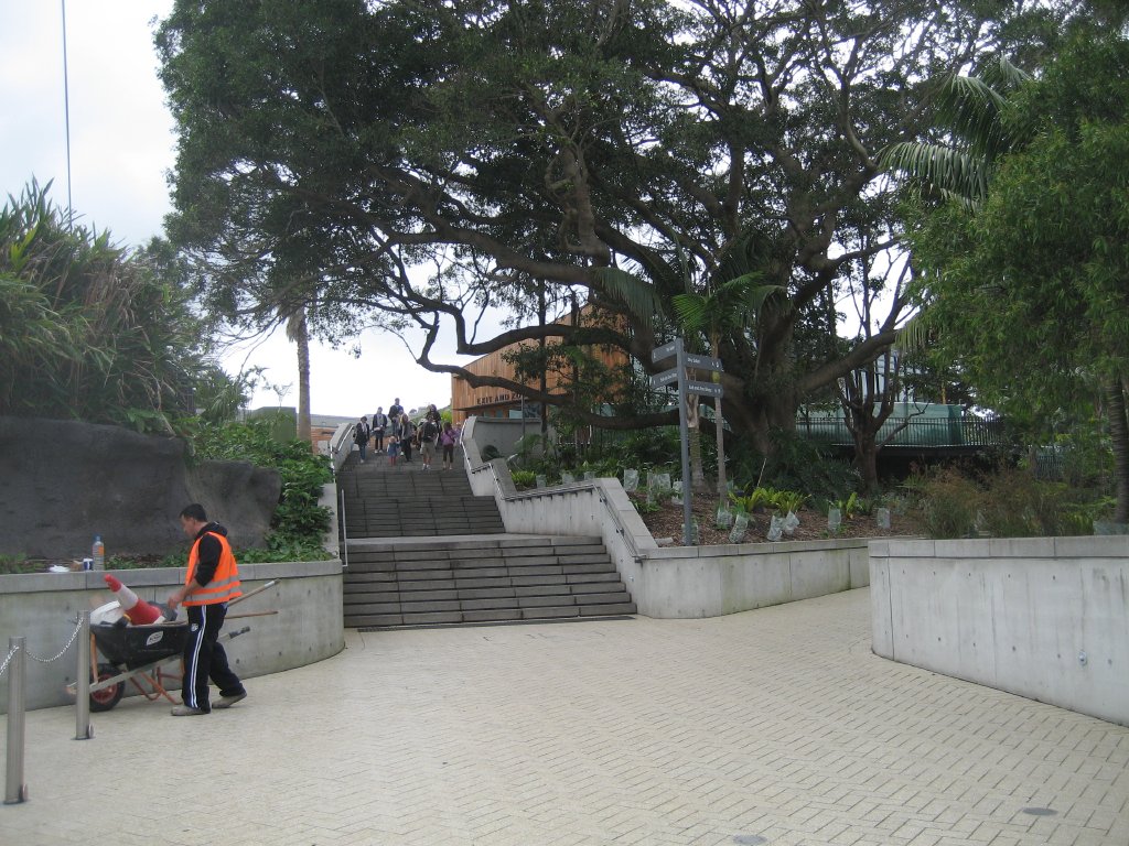 Walkway from new entry and Cable Car