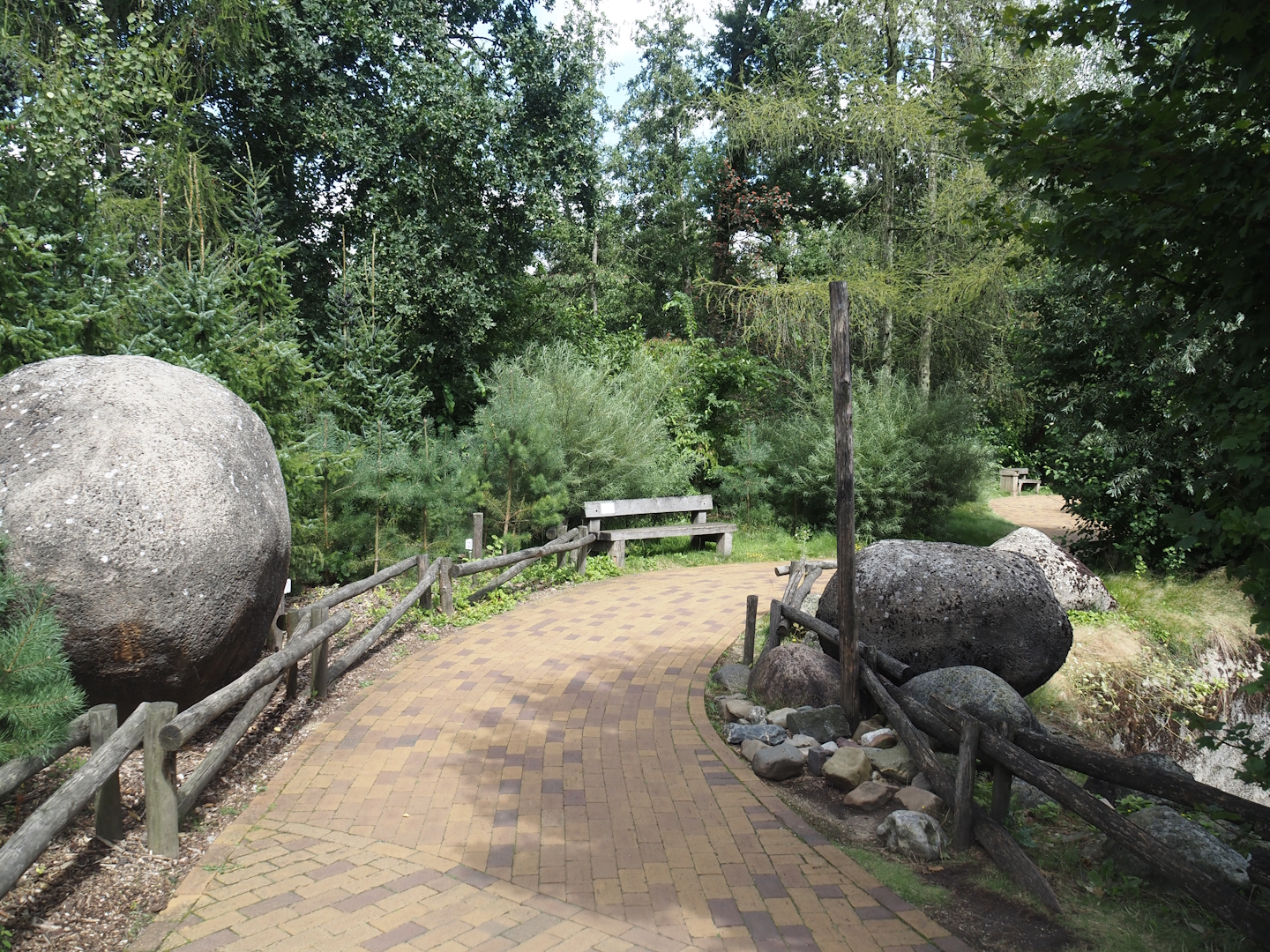 Walkway in the Taiga area near the European forest reindeer exhibit, 2024-08-21
