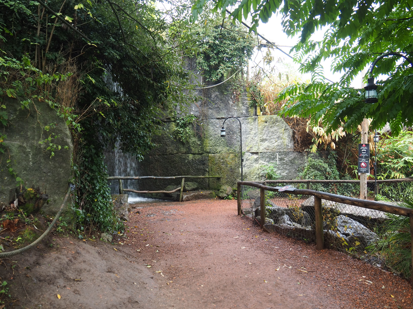 Walkway near lemur island waterfall, 2022-09-15