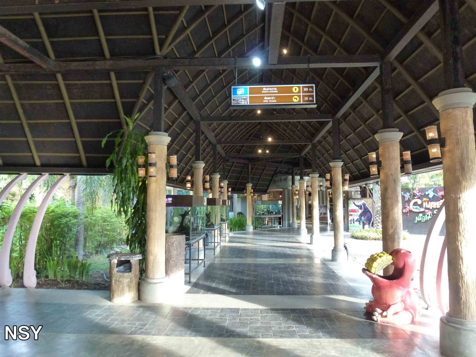 Walkway through main plaza, June 2013.