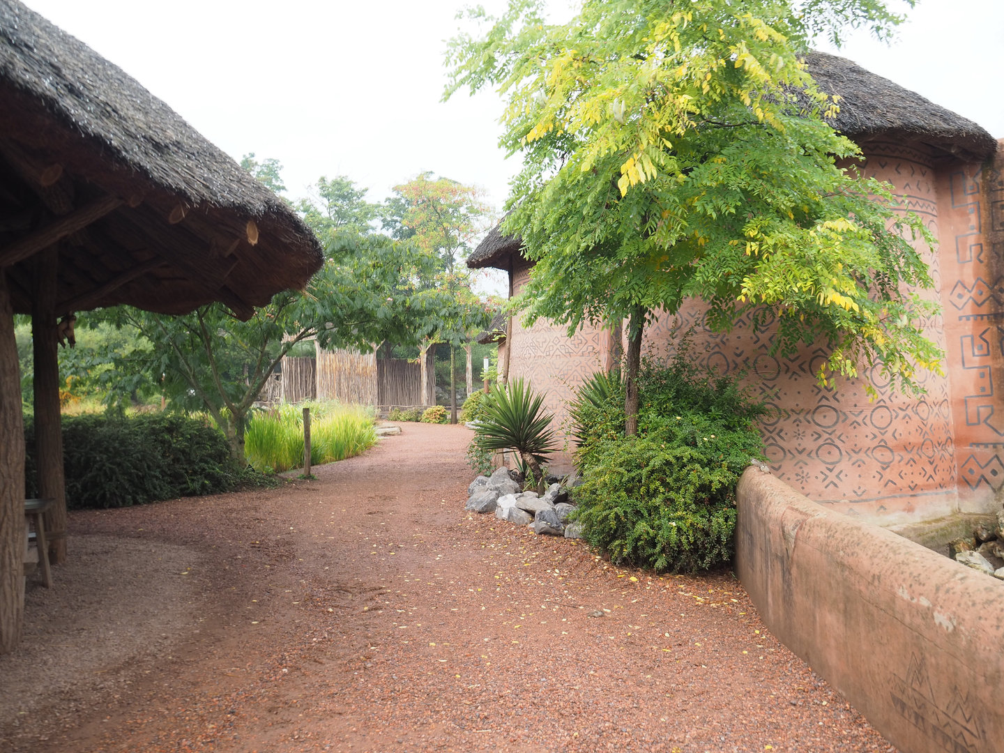 Walkway to giraffe paddock and spotted hyena viewing area, 2022-09-15
