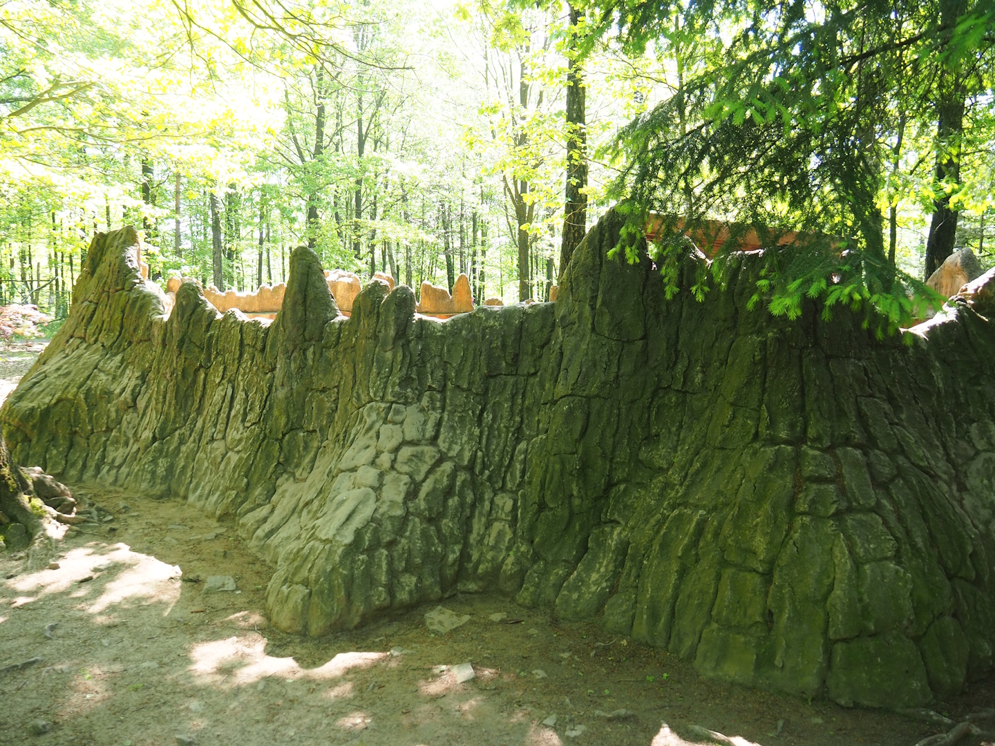 Wall around Black-tailed prairie dog exhibit, 2023-05-19