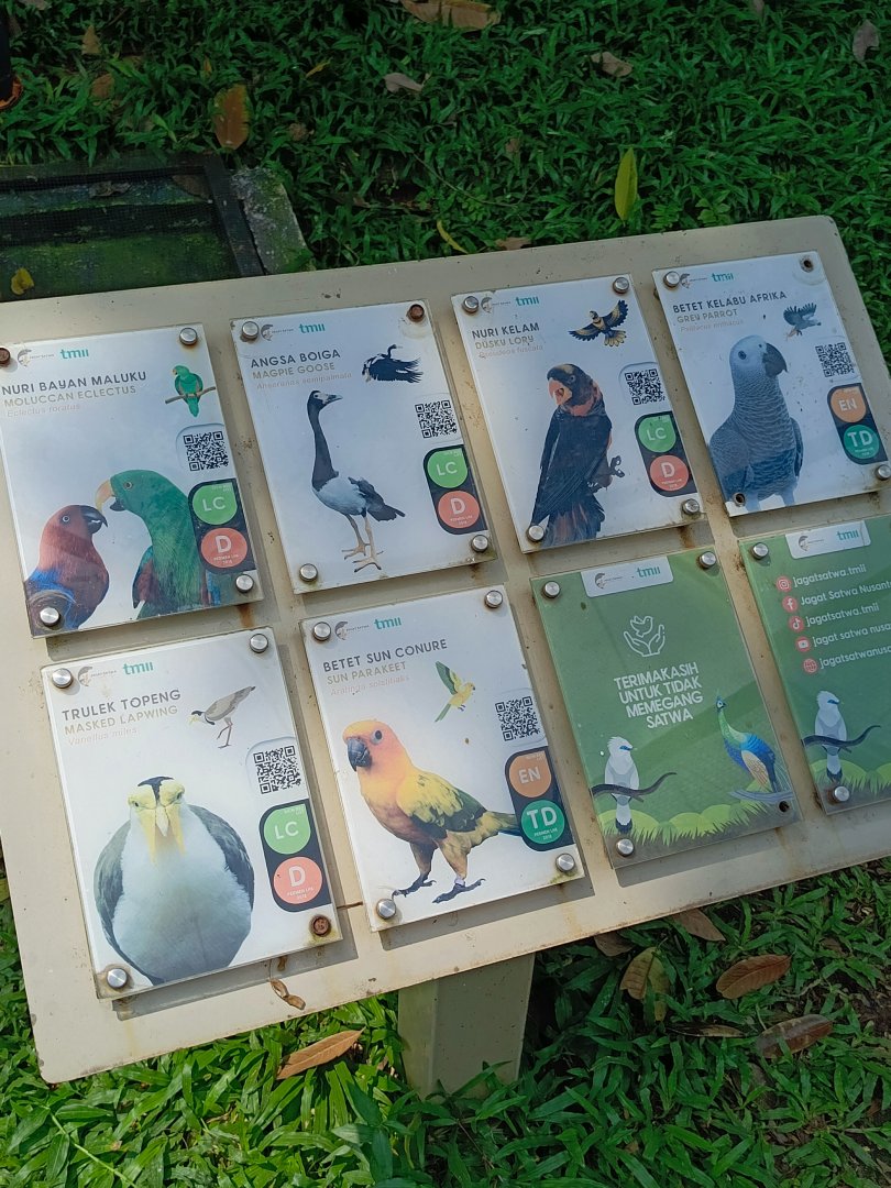 Wallacea-Sahul freeroaming bird signage example