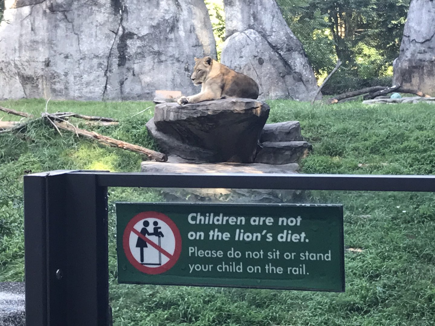 Warning Sign at Lions