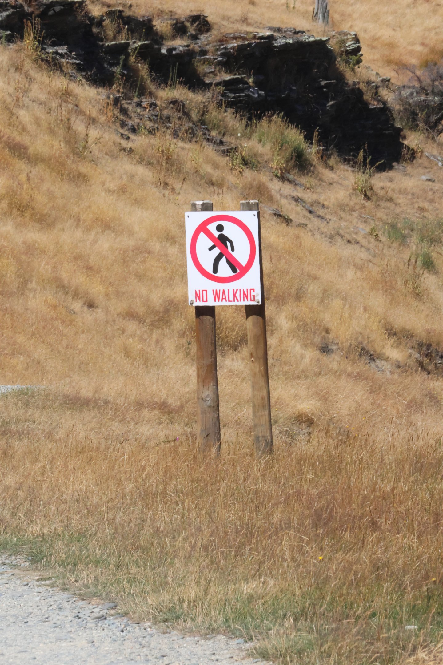 Warning signage, Deer Park Heights (Queenstown)