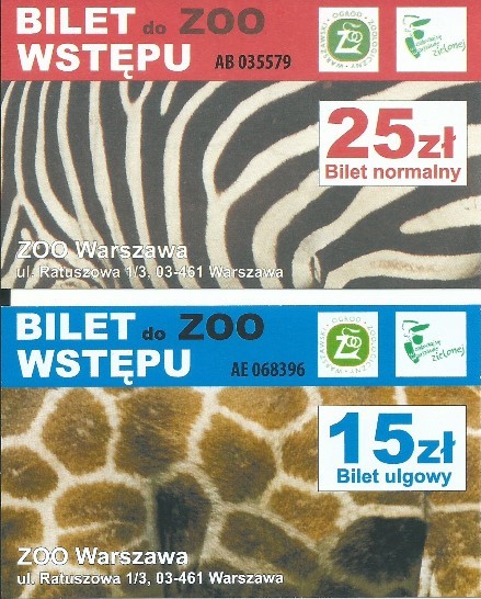 Warsaw Zoo Tickets 23.10.16
