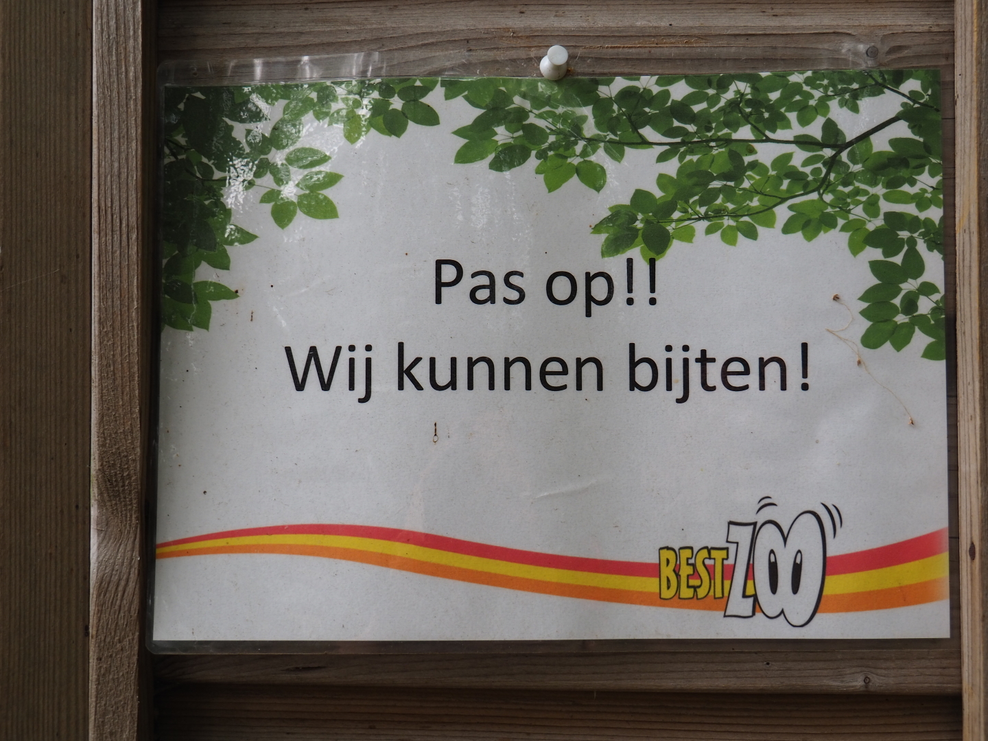 Watch out, we can bite sign, 2019-05-25