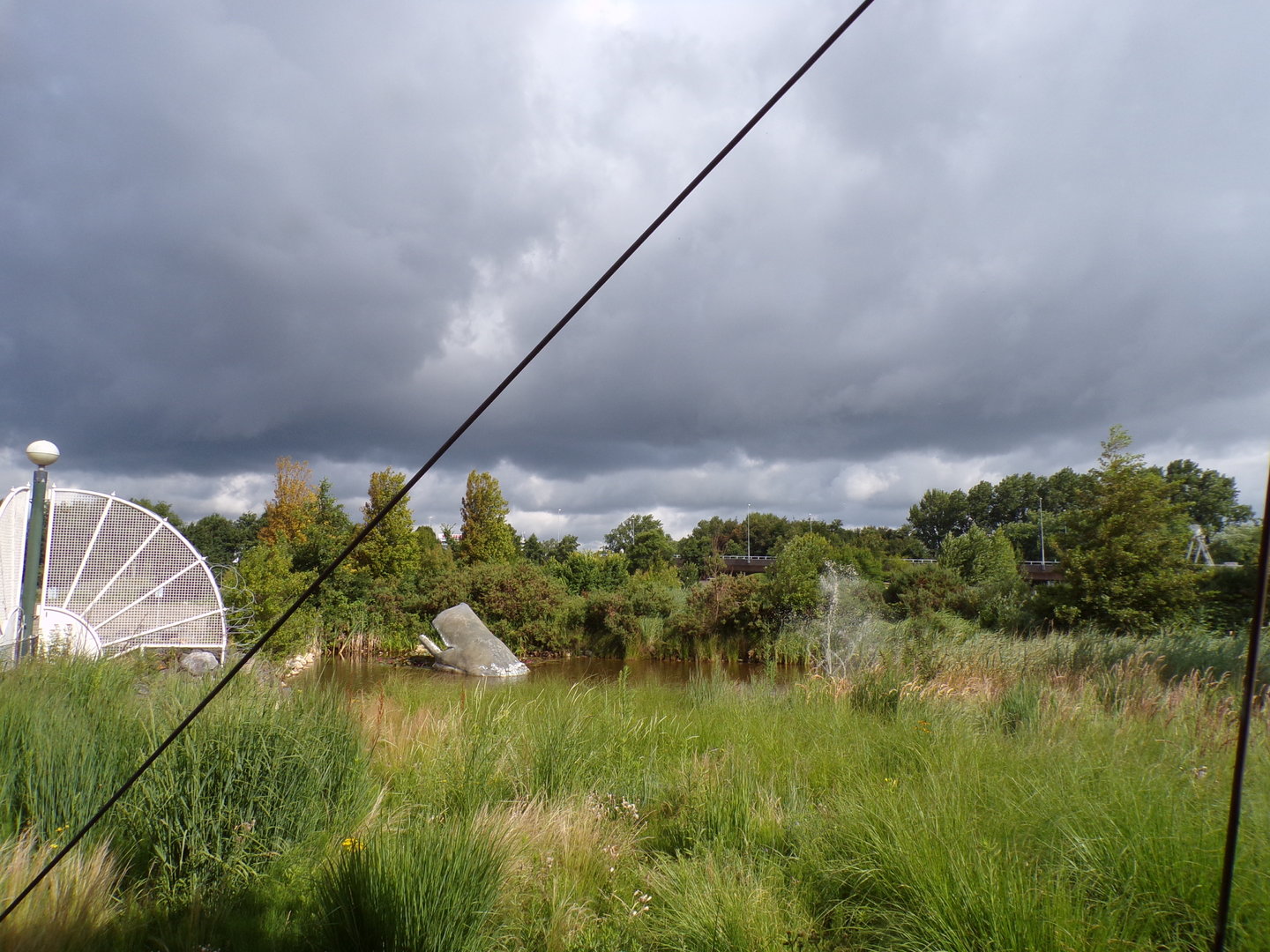 Water feature next to entrance 13.7.23