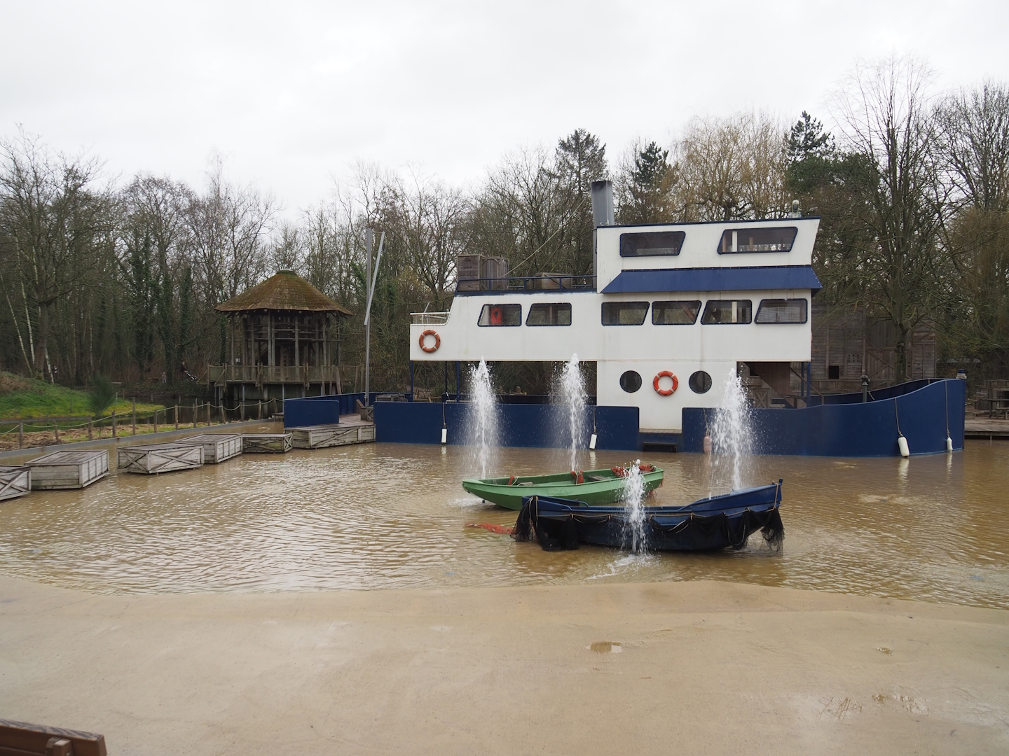 Water-themed playground area in the African section, 2023-02-19