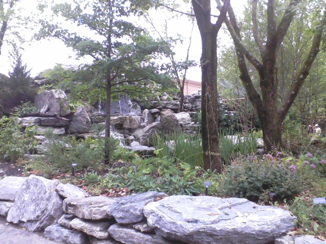 Waterfall in front of the Night Hunters Building