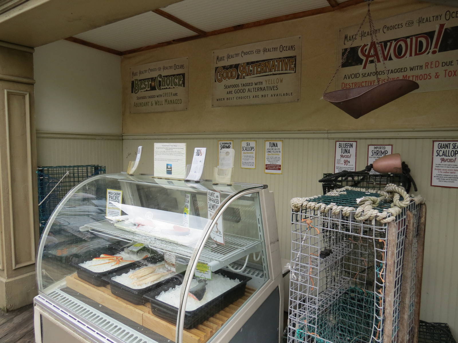 Water's Edge - Sound Seafood Display in Pier Town
