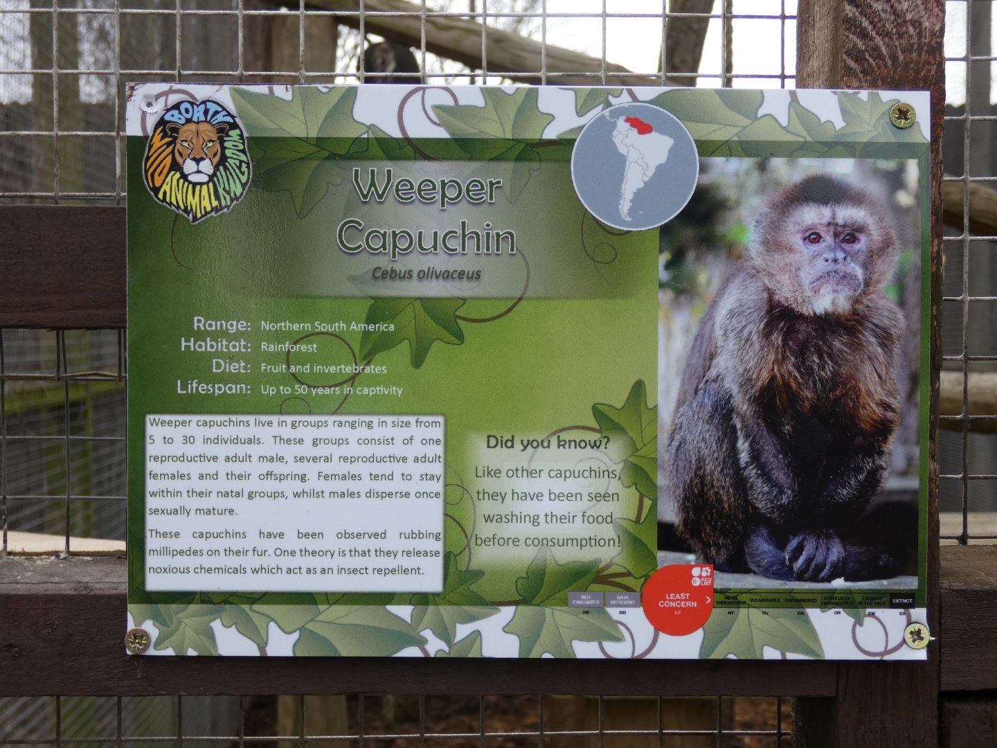 Weeper Capuchin Signage