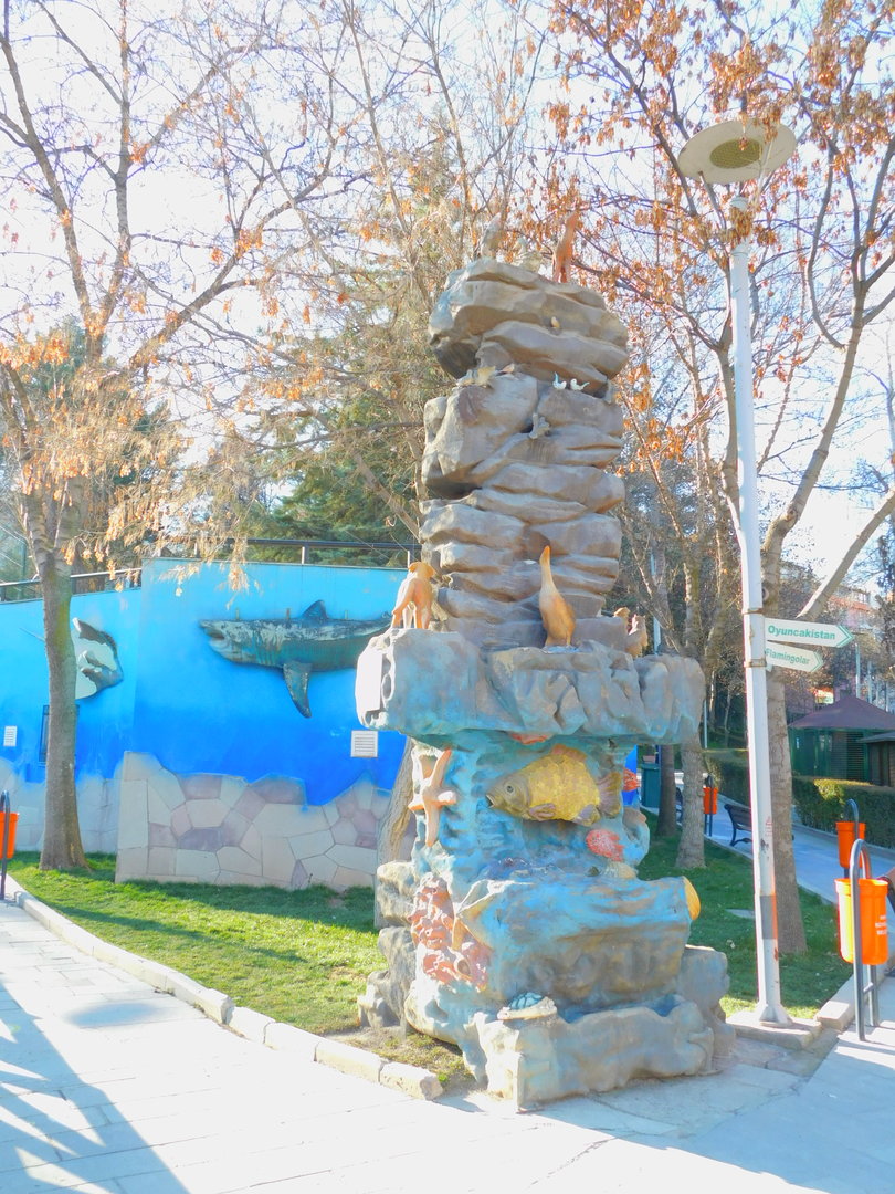 Weird Statue by the Aquarium at the Ankara Domestic Animal Park