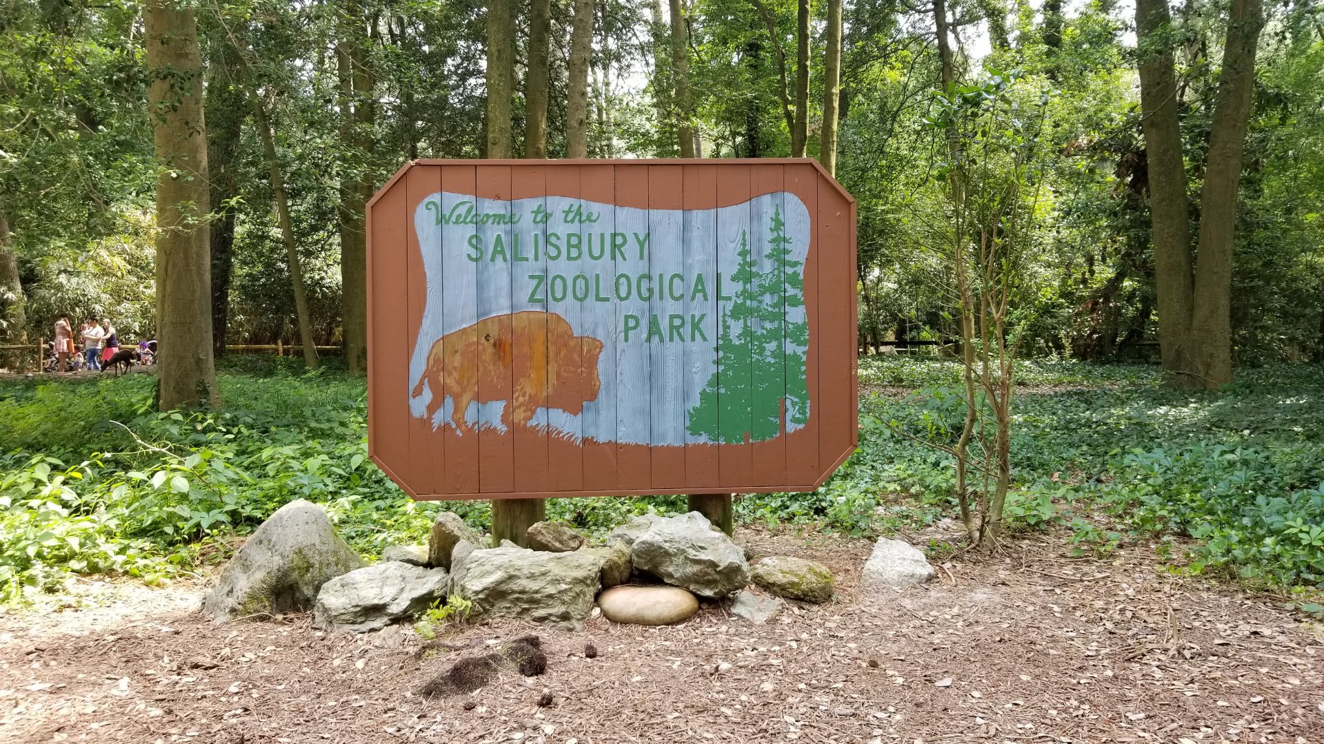 Welcome sign at west entrance