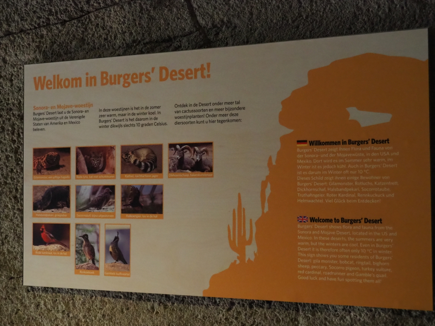 Welcome to Burgers' Desert sign (Sep 16th, 2018)