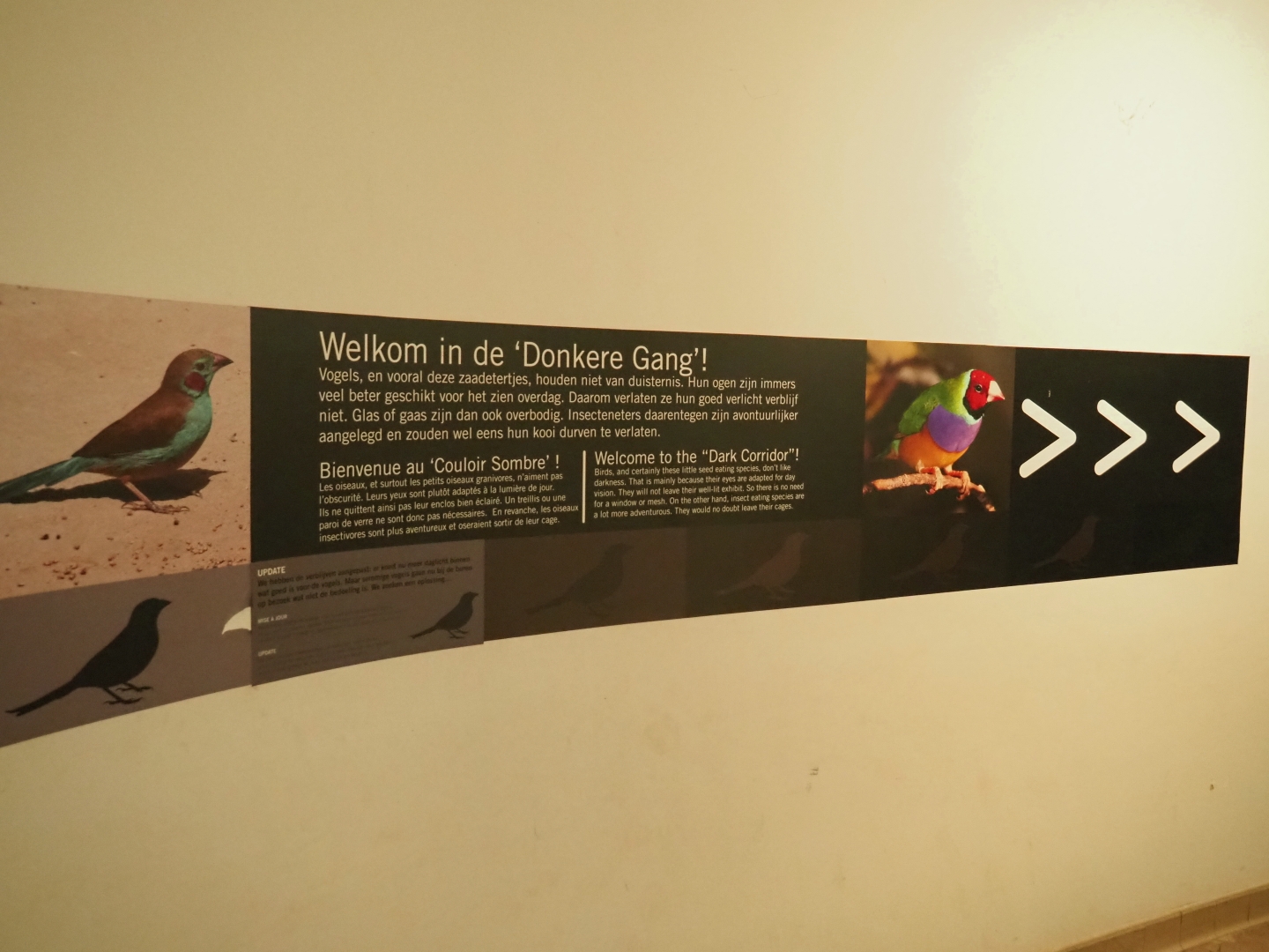 Welcome to the dark corridor sign