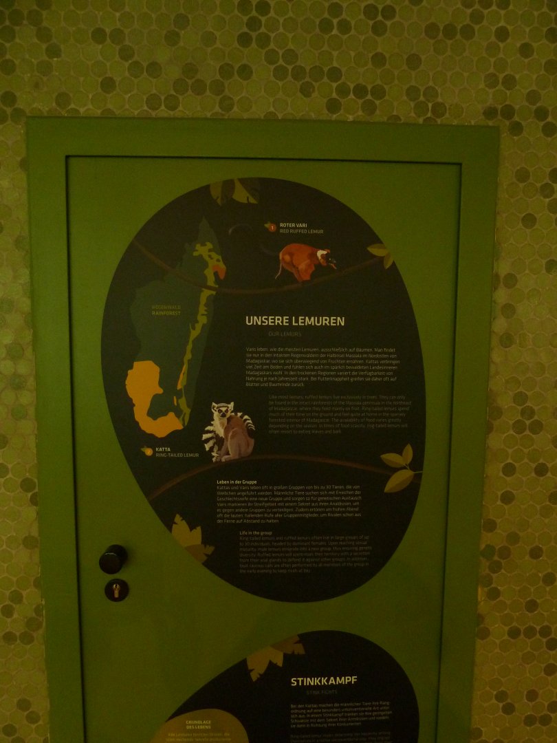 Welt der Affen - Information sign