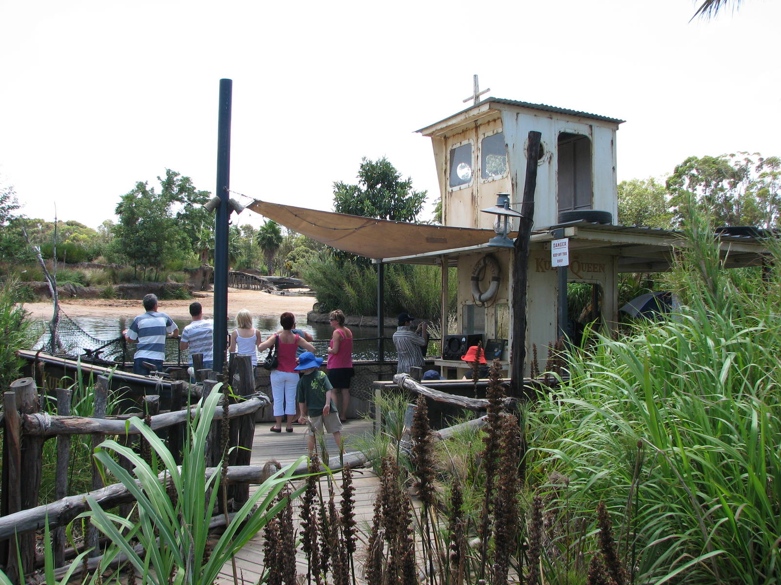 Werribee Zoo - Viewing deck at the Hippopotamus exhibit
