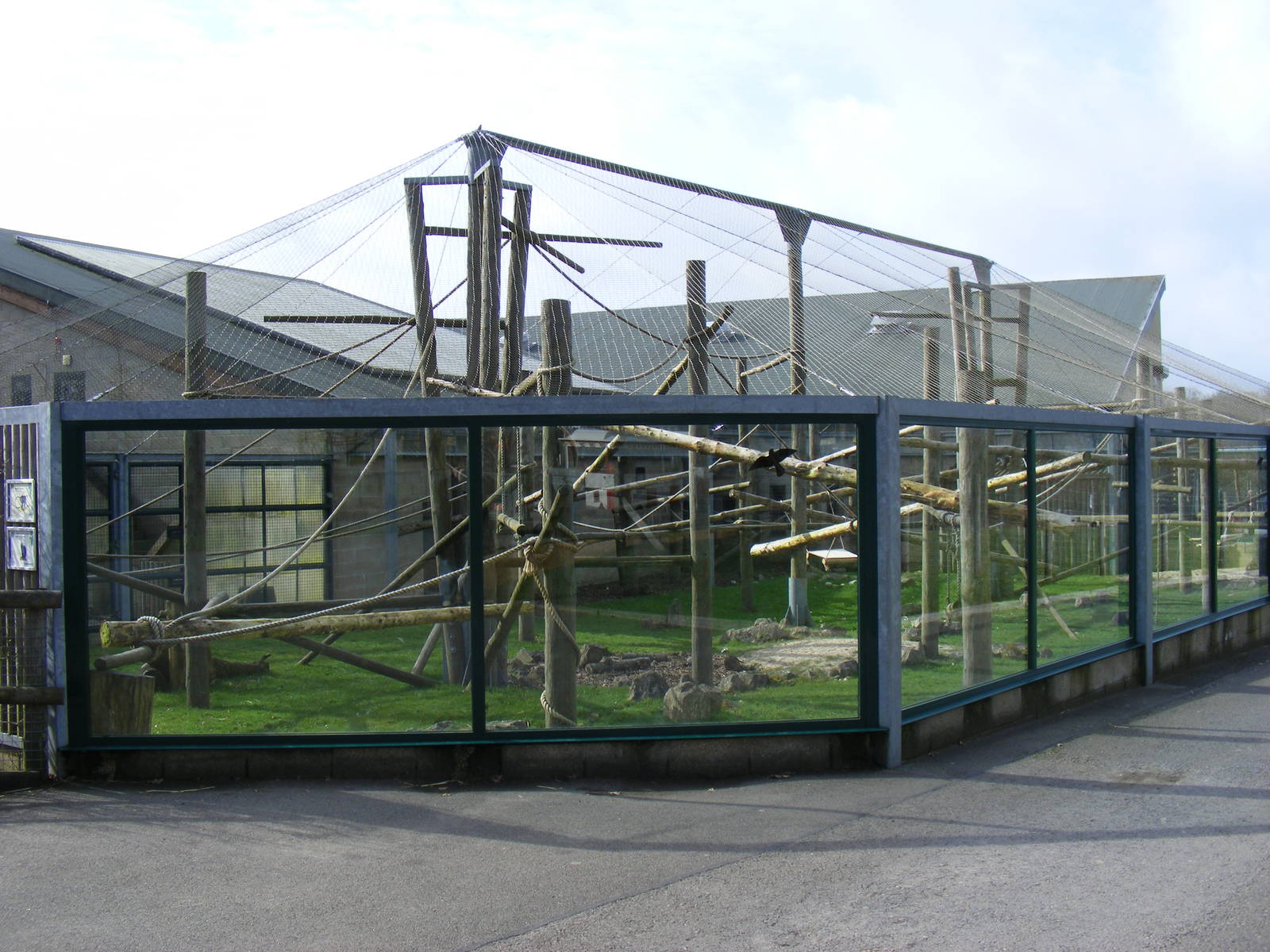 Western Black and White Colobus Monkey and Diana Monkey enclosure at Marwel