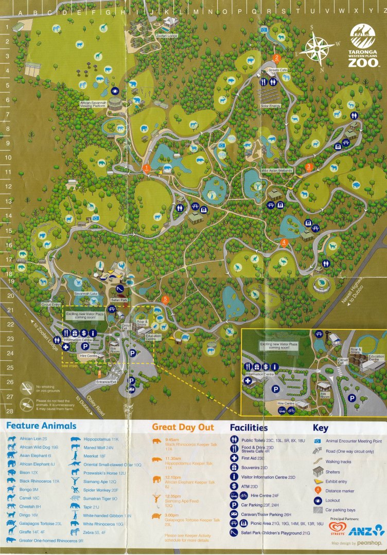 Western Plains Zoo Map, 2010