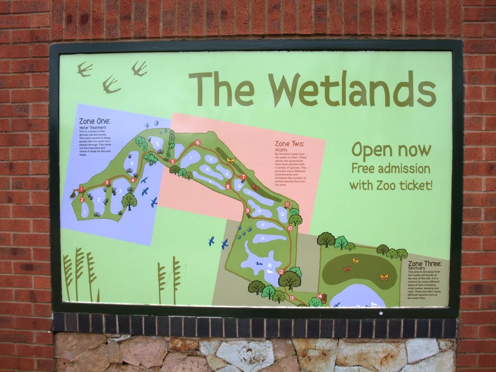 Wetlands Map at Twycross, 01/07/12