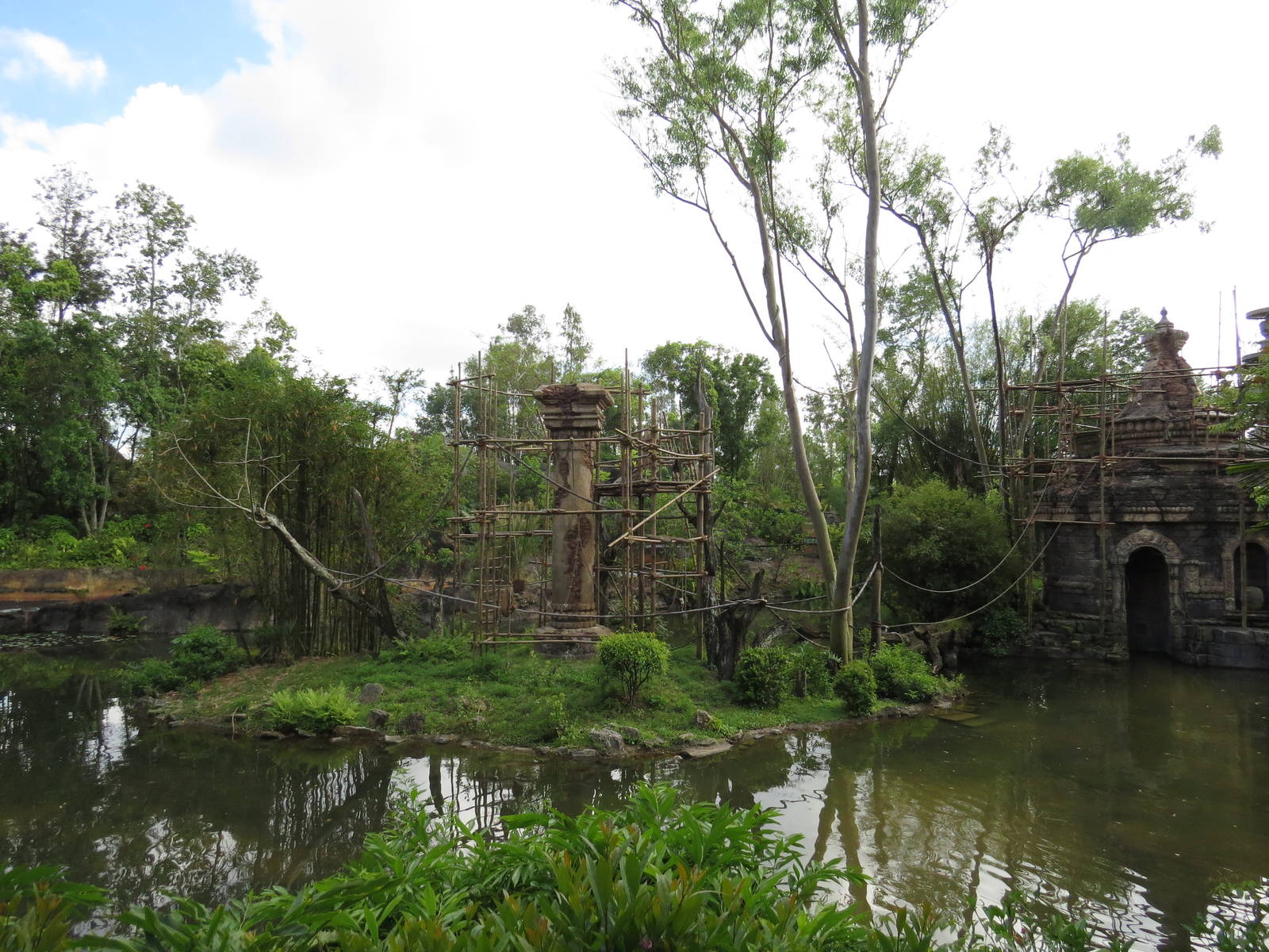 White-cheeked gibbon enclosure, March 2015