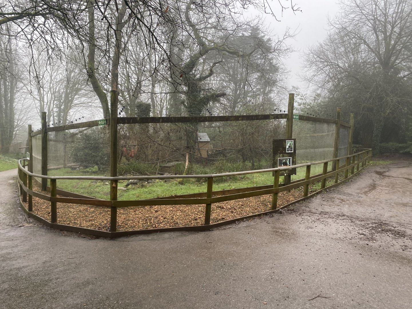 White-faced saki enclosure 140224