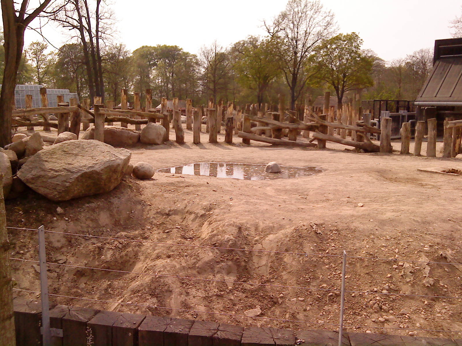 White rhino exhibit, Copenhagen Zoo, April 2009