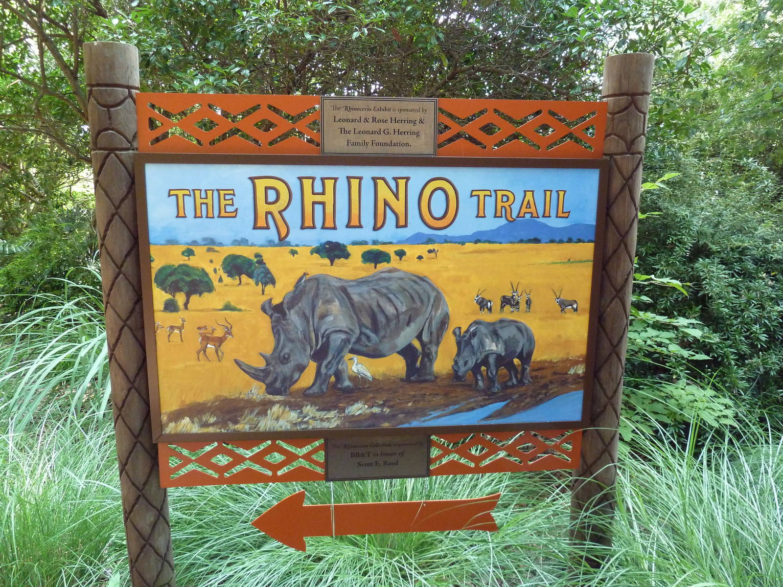 White Rhino Exhibit - Sign