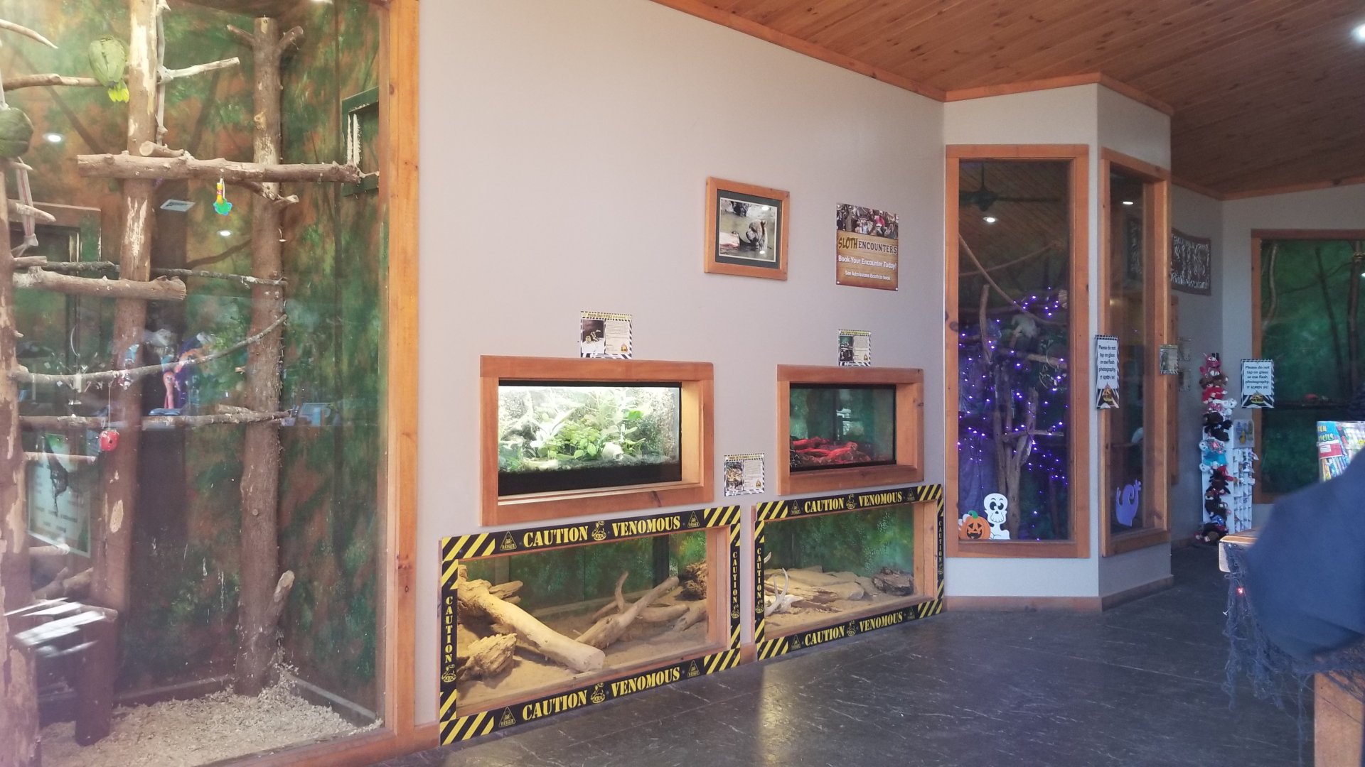 Wild Animal Park - Animals in entrance building