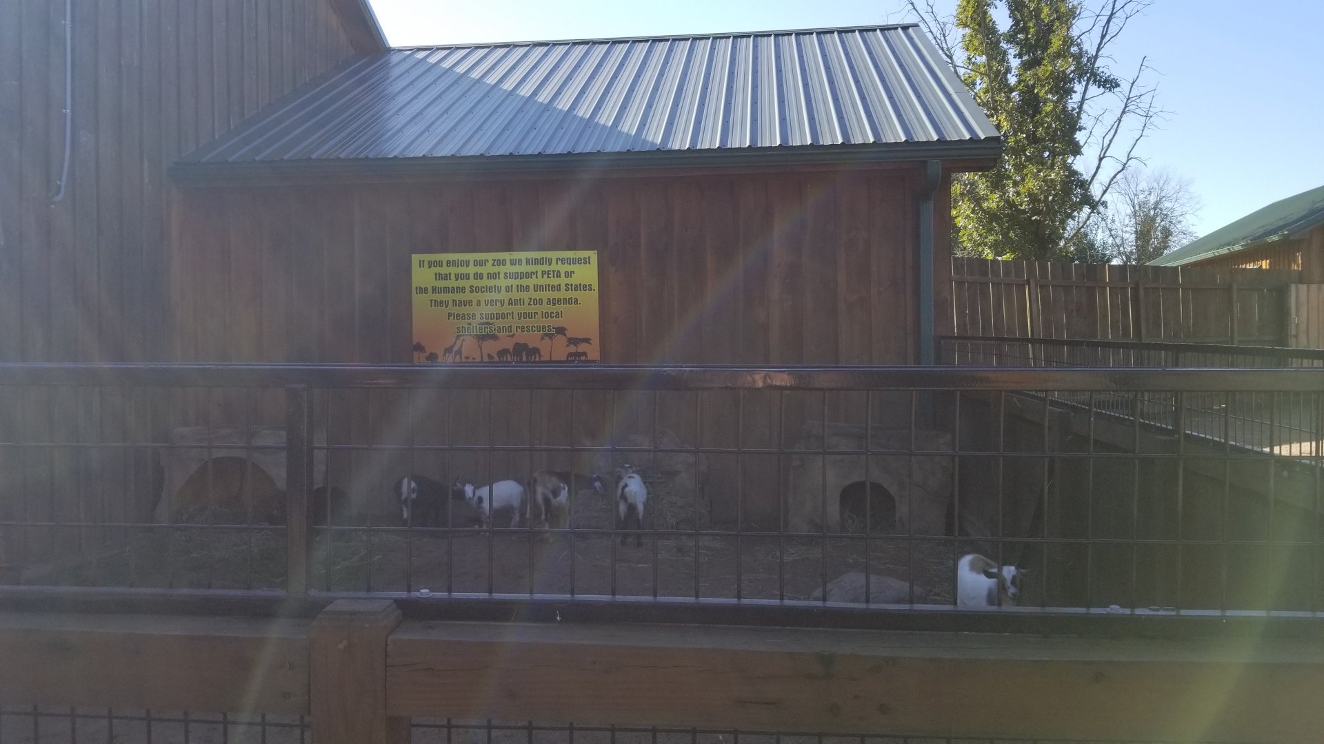 Wild Animal Park - Anti-peta sign