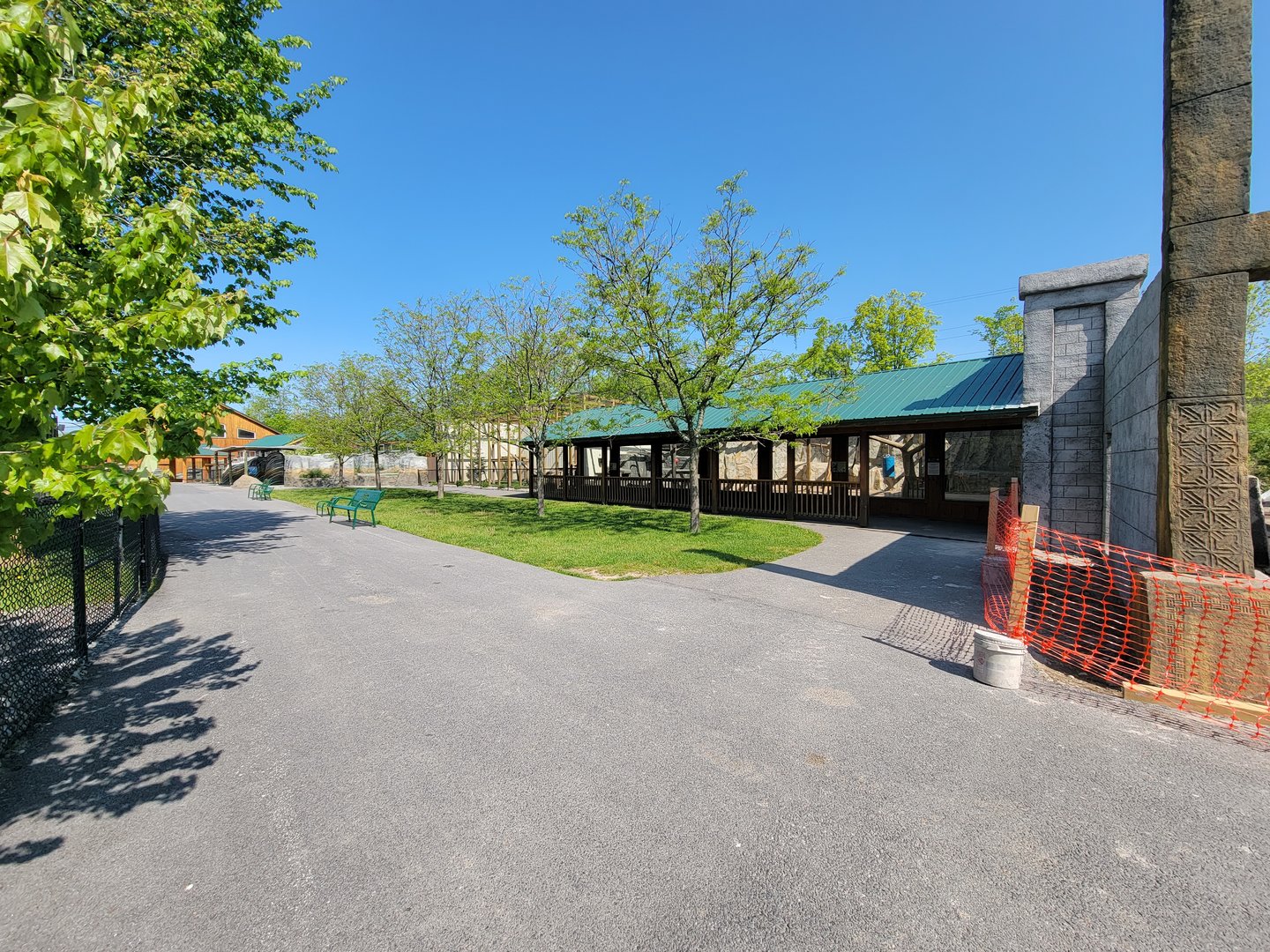 Wild Animal Park - Right to left: Olive baboons, Javan langurs, snow leopards, African penguins, pygmy hippo