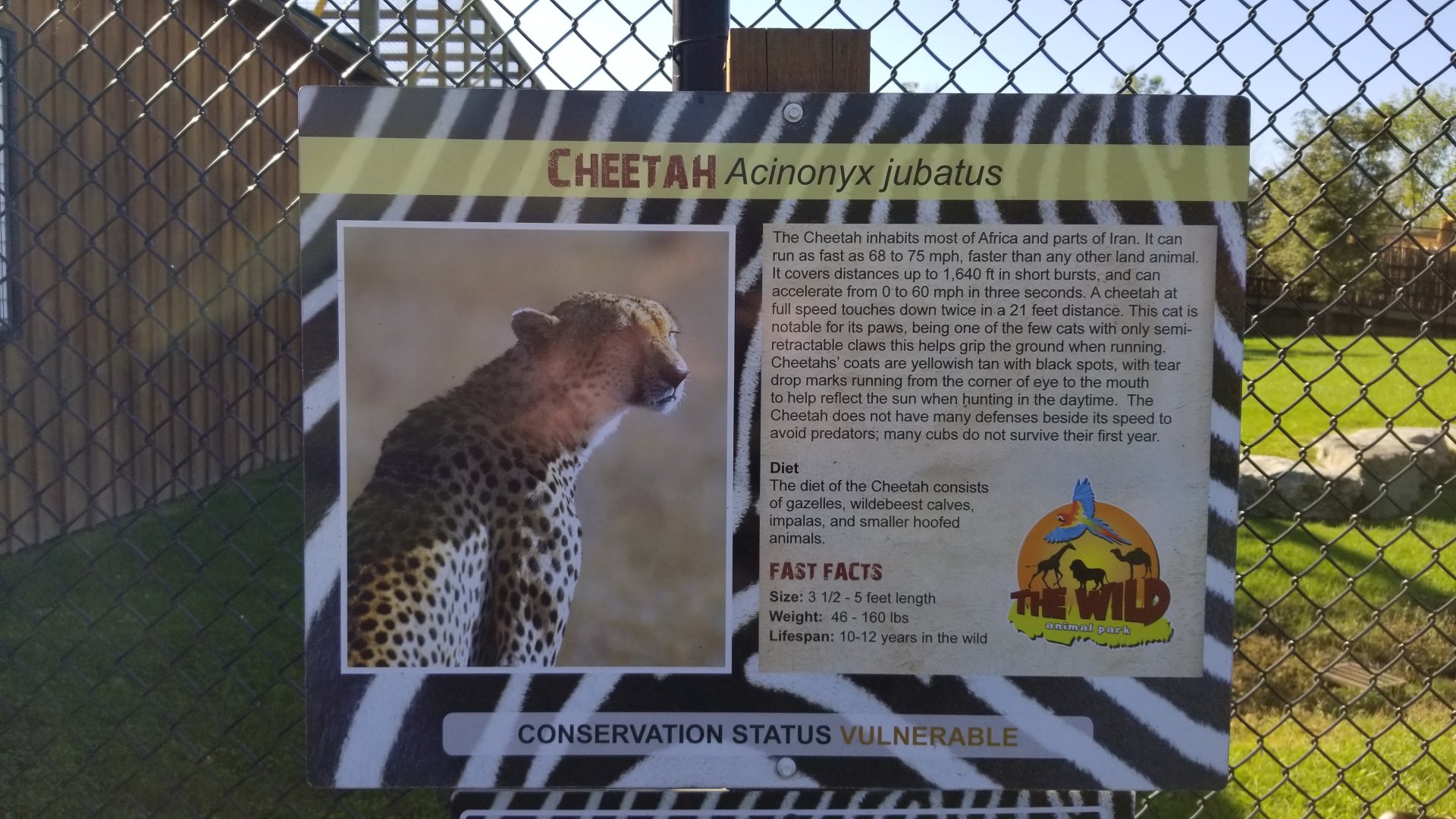 Wild Animal Park - Sign example