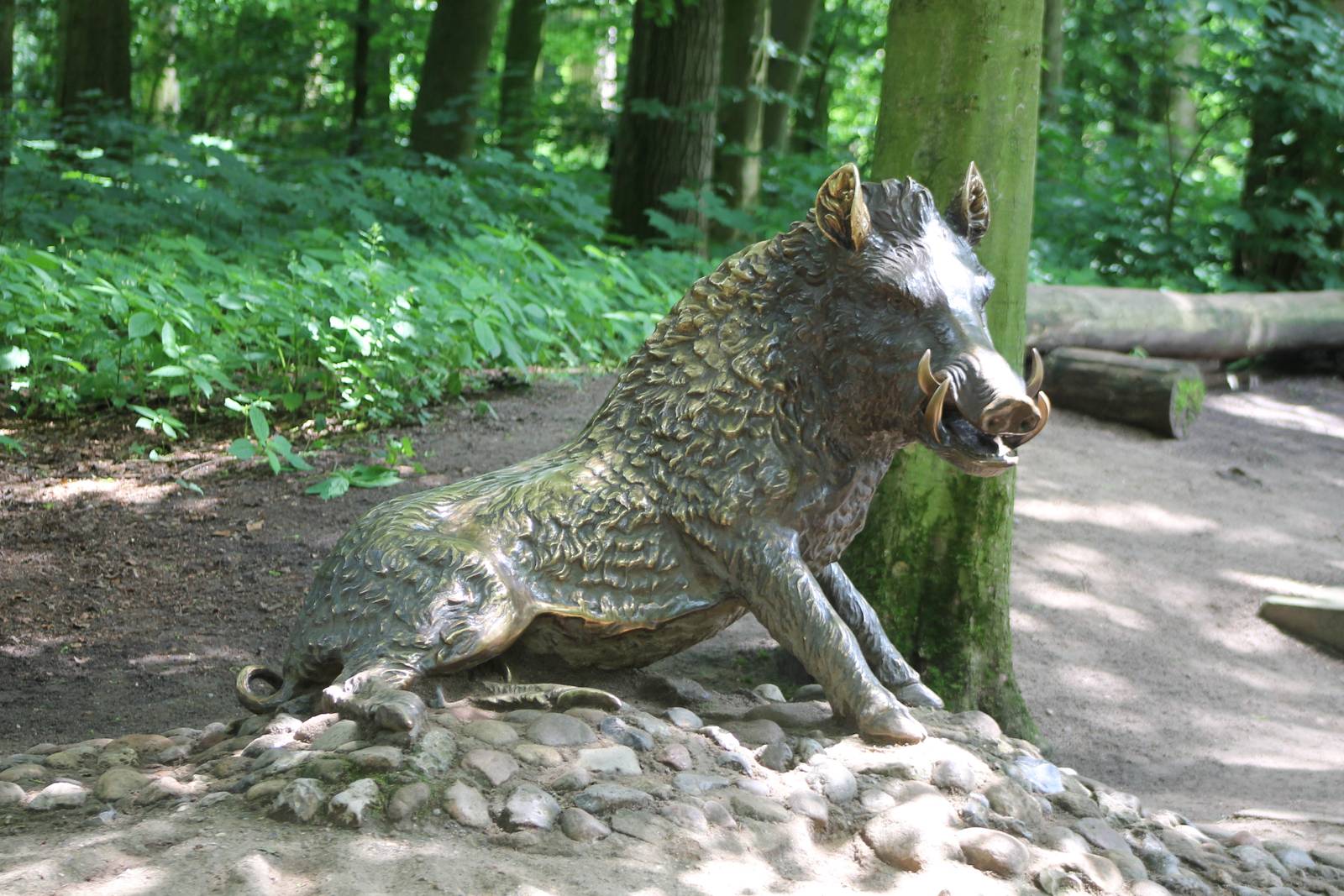 Wild boar statue